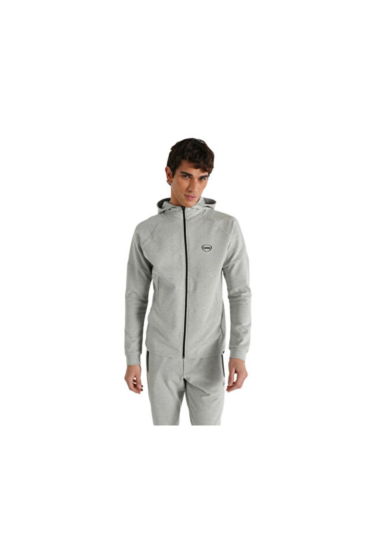 hummel Inter Zip Hoodie Erkek Günlük Ceket 921257-2006 Gri