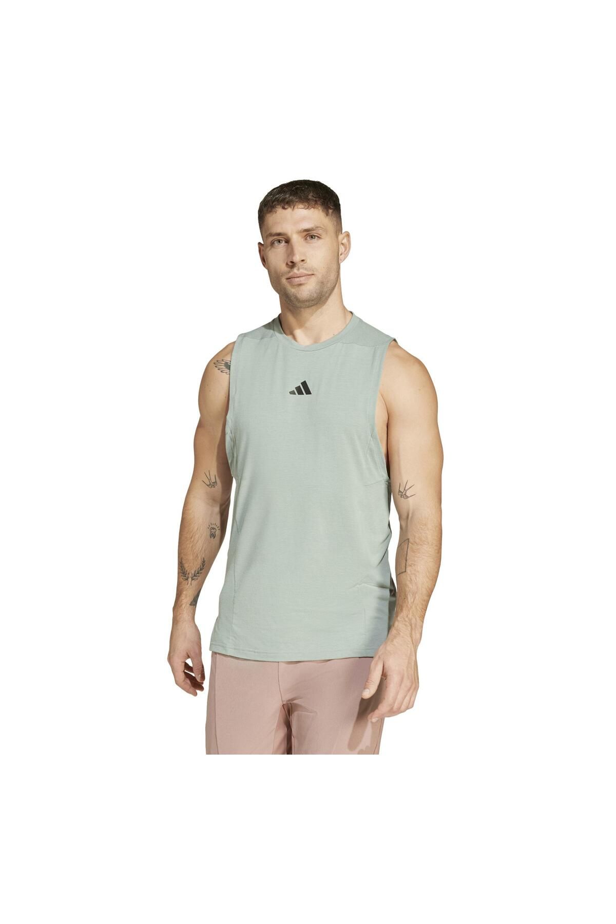 adidas JI5764-E adidas D4T Tank Erkek T-Shirt Yeşil
