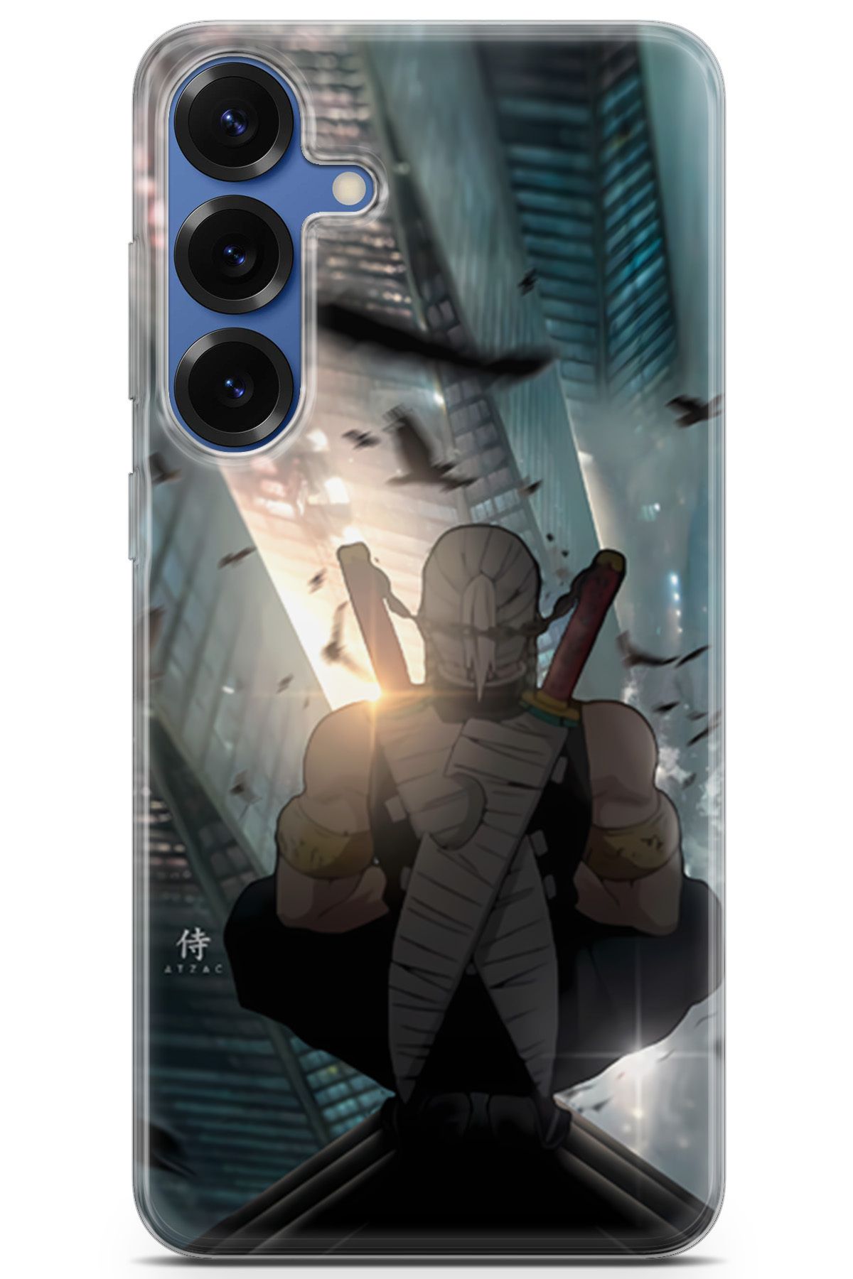 Uvilda Samsung Galaxy S25 Plus uyumlu Anime 16 Parlak Baskılı Demon Slayer Tengen