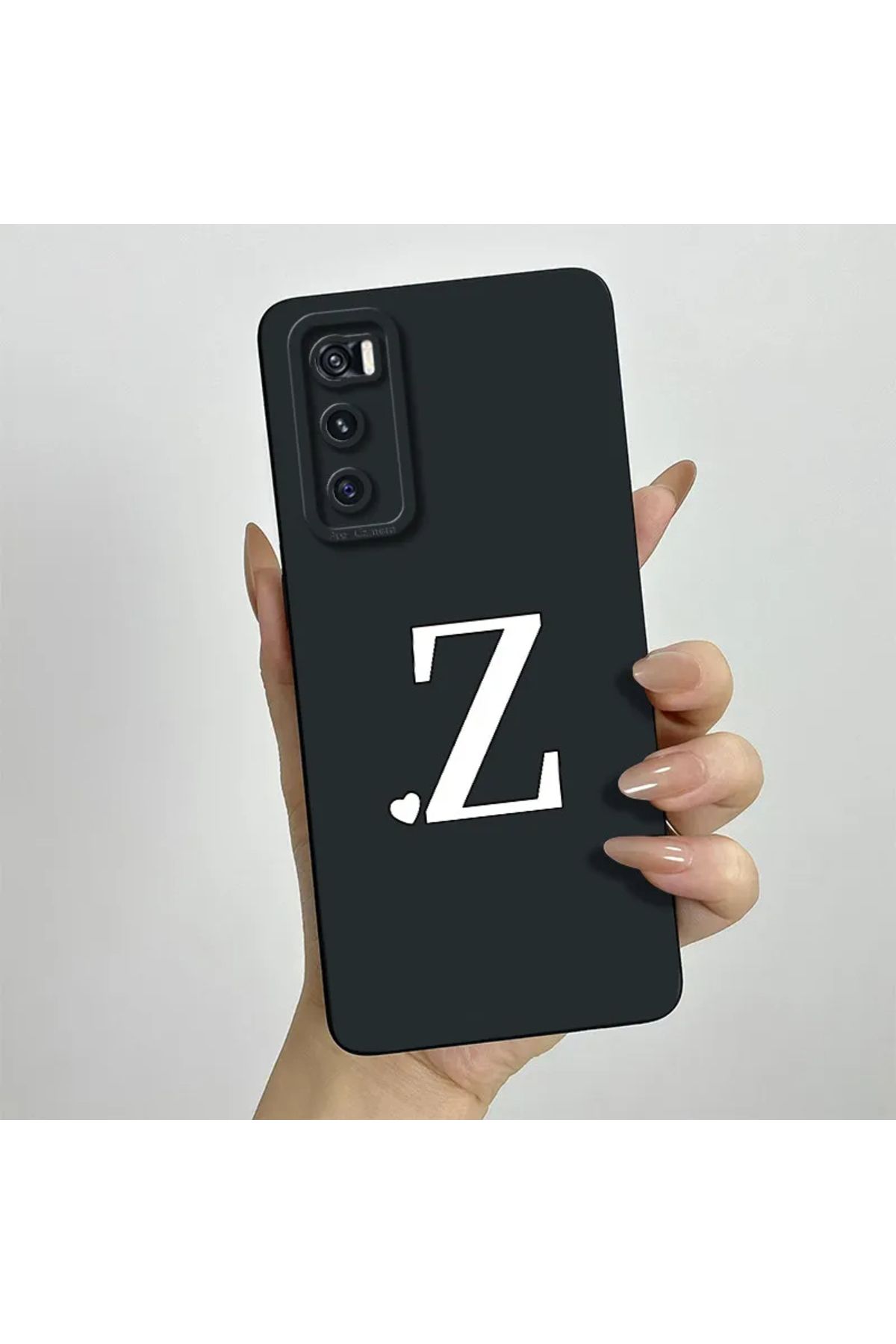 Rotaks Vivo Y70 Uyumlu Harfli Taç Baskılı Kişiye Özel Silikon Telefon Kılıfı - Z