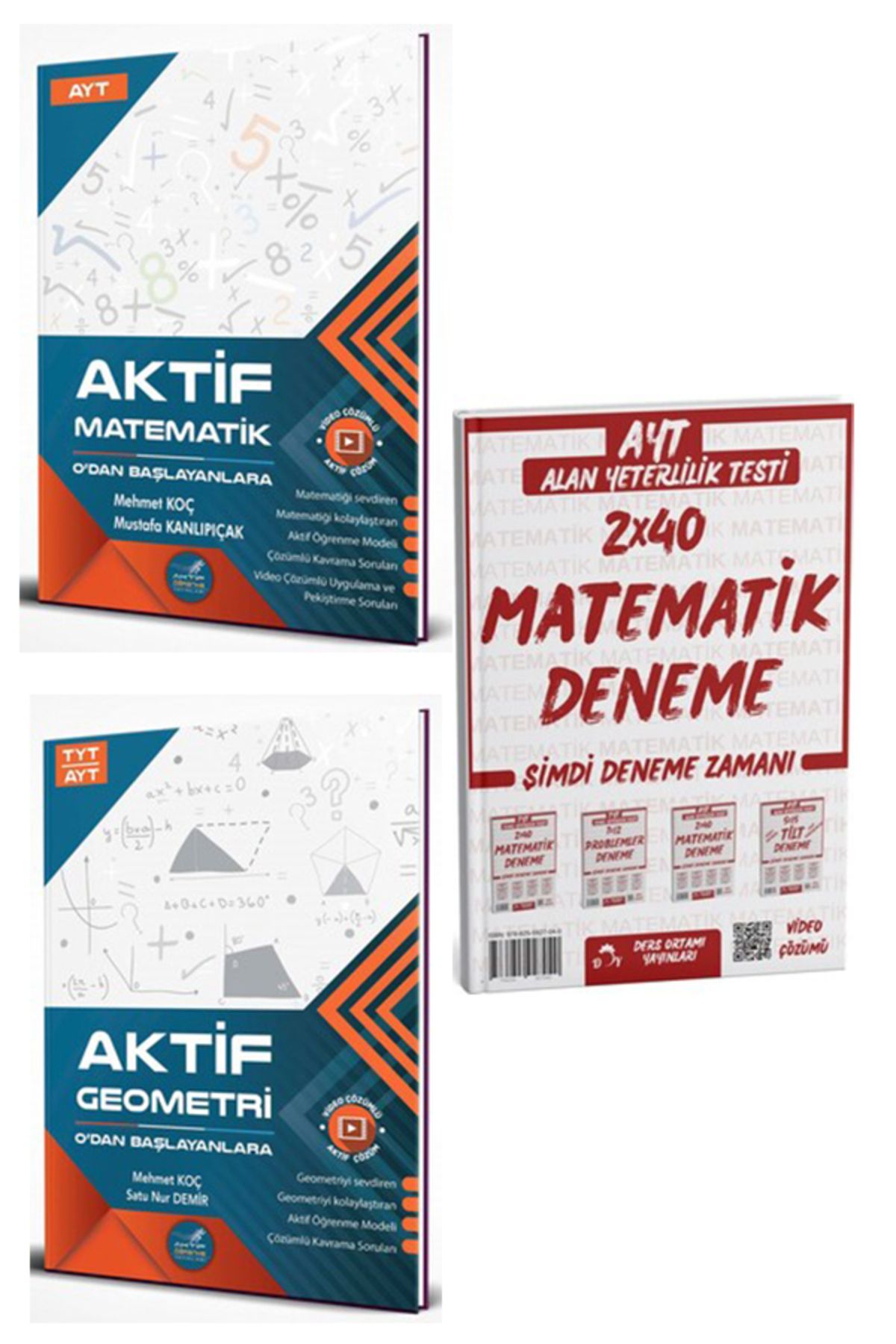 Yeni Müfredat Yayınları 2026 Aktif Yayınları TYT AYT Geometri ve Matematik Soru Bankası ve Deneme Seti