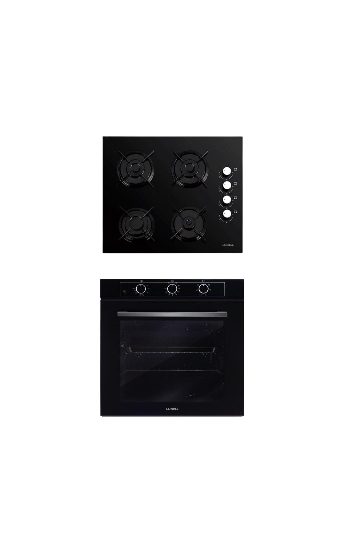 Luxell 2 Lİ SİYAH CAM SET (OCAK-FIRIN)