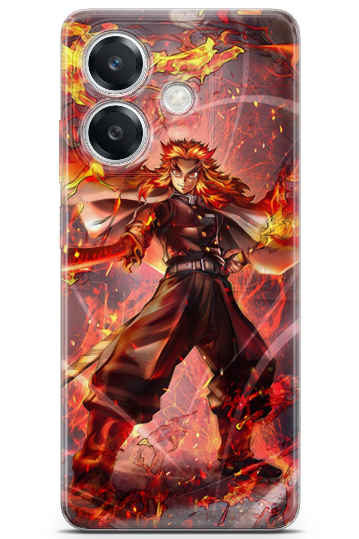 Kordilya Oppo A3 uyumlu Manga 40 Renkli Tasarım Kyojuro Rengoku Slayer