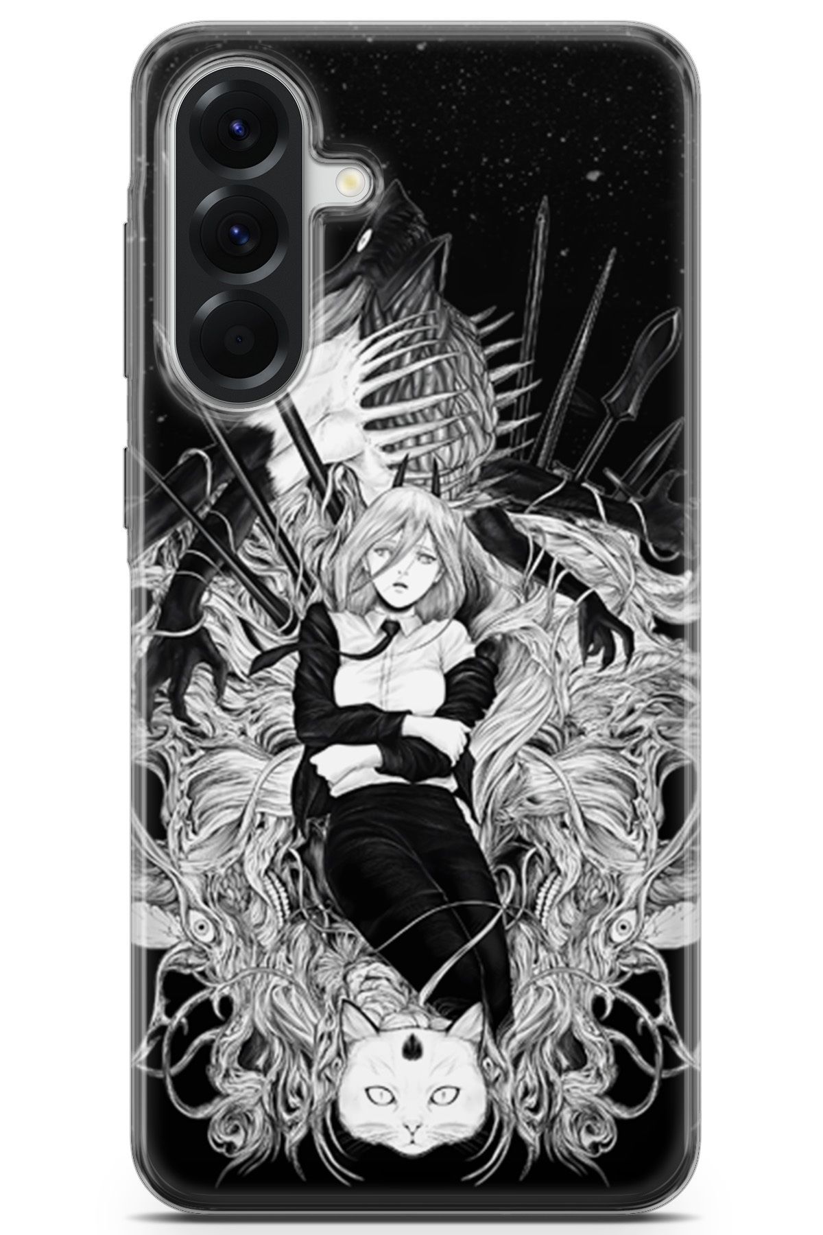 Kordilya Samsung Galaxy A56 uyumlu Manga 23 4K Kapak Anime Kadın ve Kedi