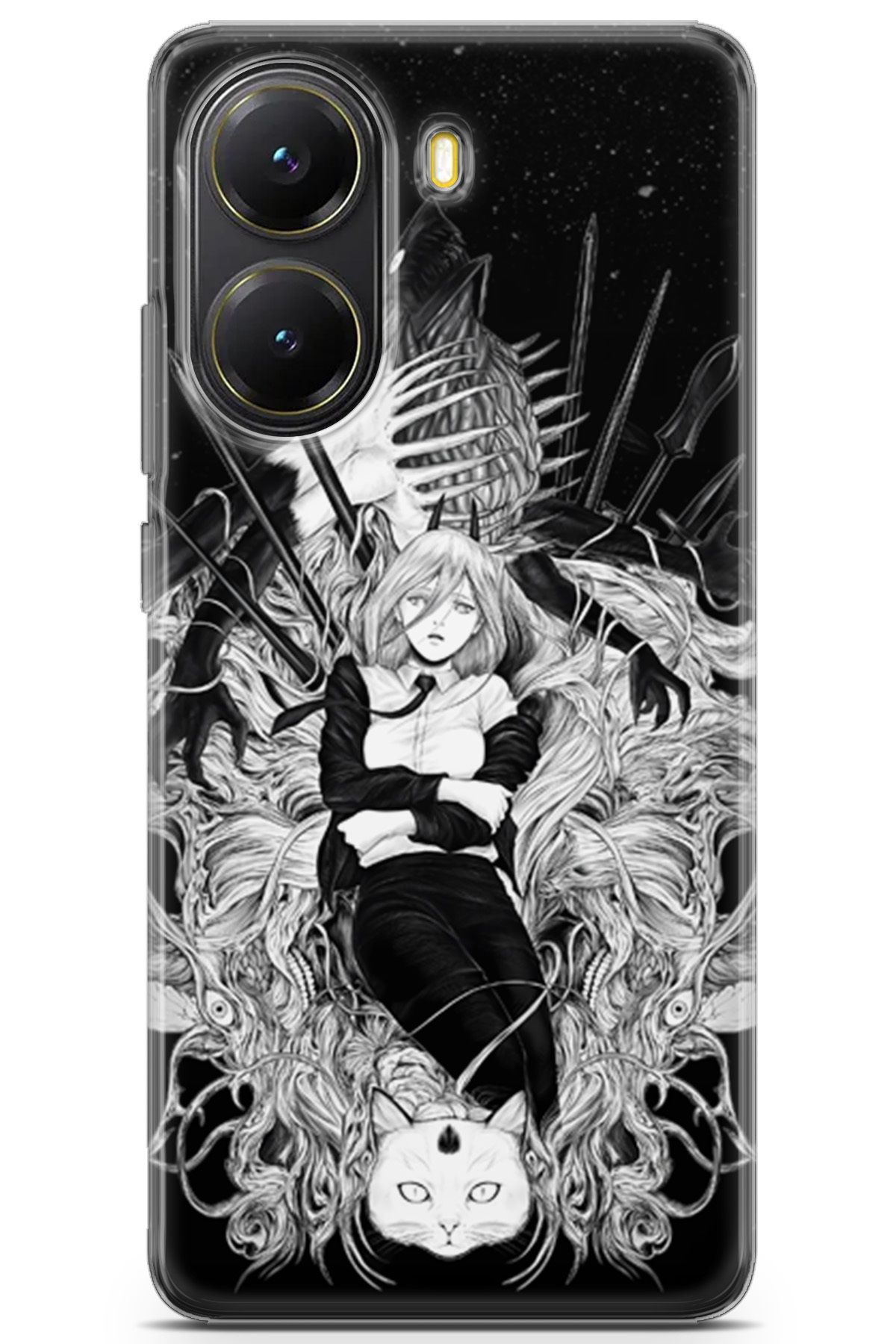 Kordilya Xiaomi Poco X7 Pro uyumlu Manga 23 Ultra HD Anime Kadın ve Kedi
