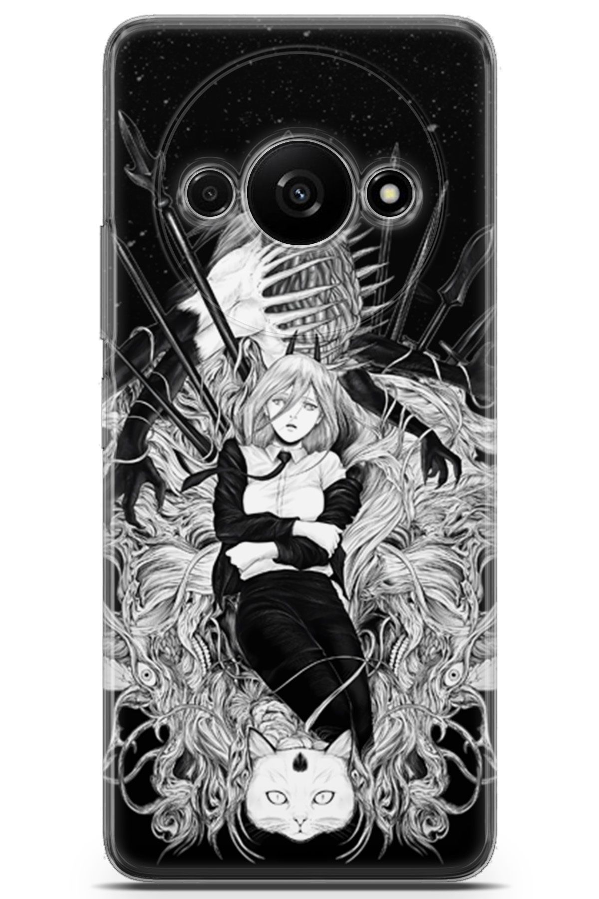 Kordilya Xiaomi Redmi A3 uyumlu Manga 23 HD UV Baskı Anime Kadın ve Kedi