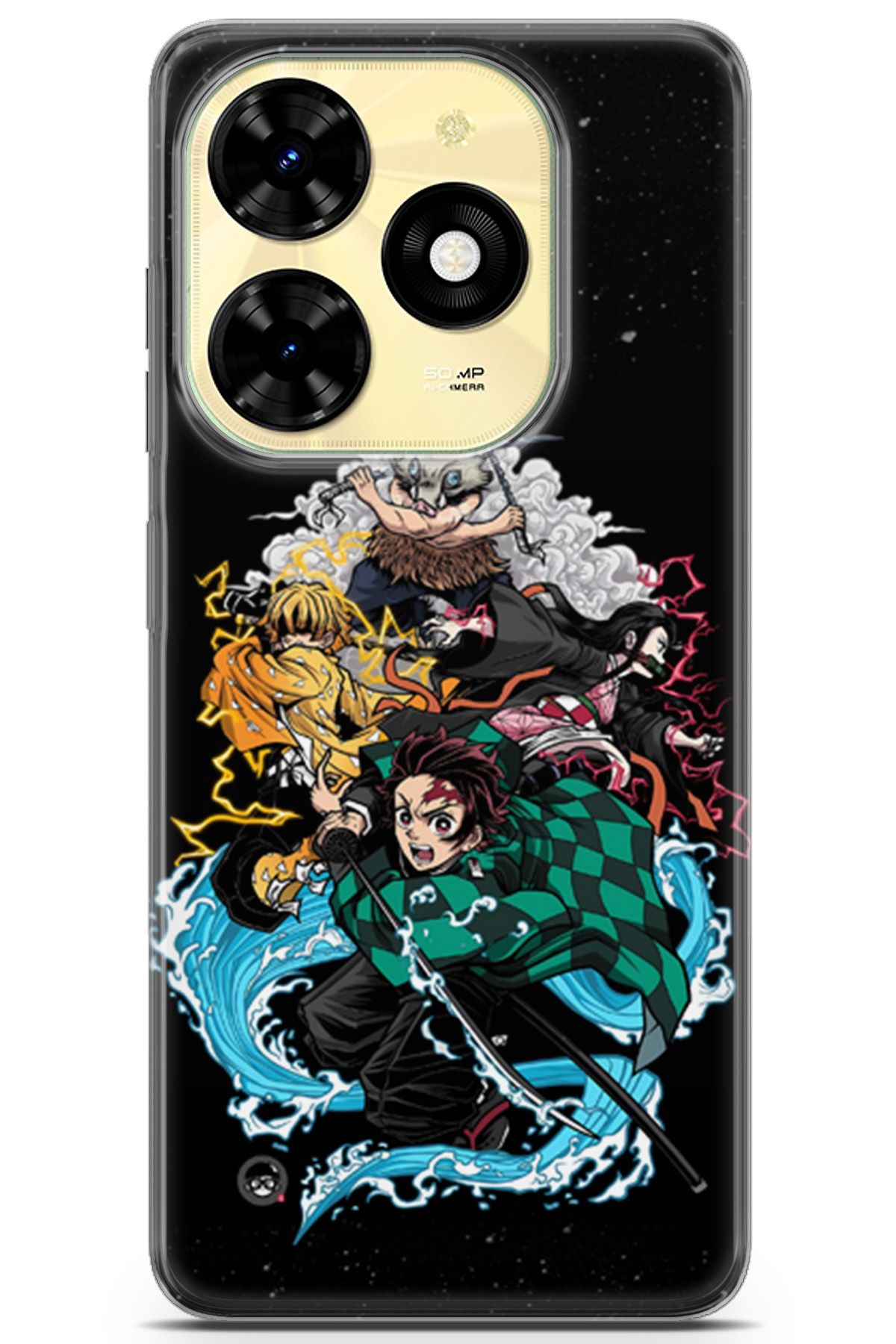 Kordilya Tecno Spark 20C uyumlu Manga 16 Telefon Kabı Kimetsu No Yaiba