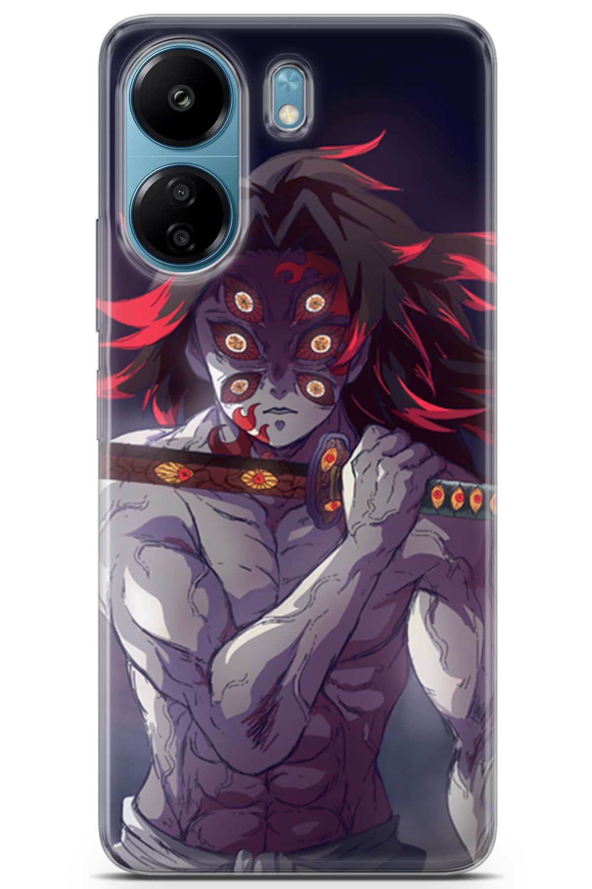 Kordilya Xiaomi Poco C65 uyumlu Manga 34 TPU Silikon Kokushibo Kimetsu Demon