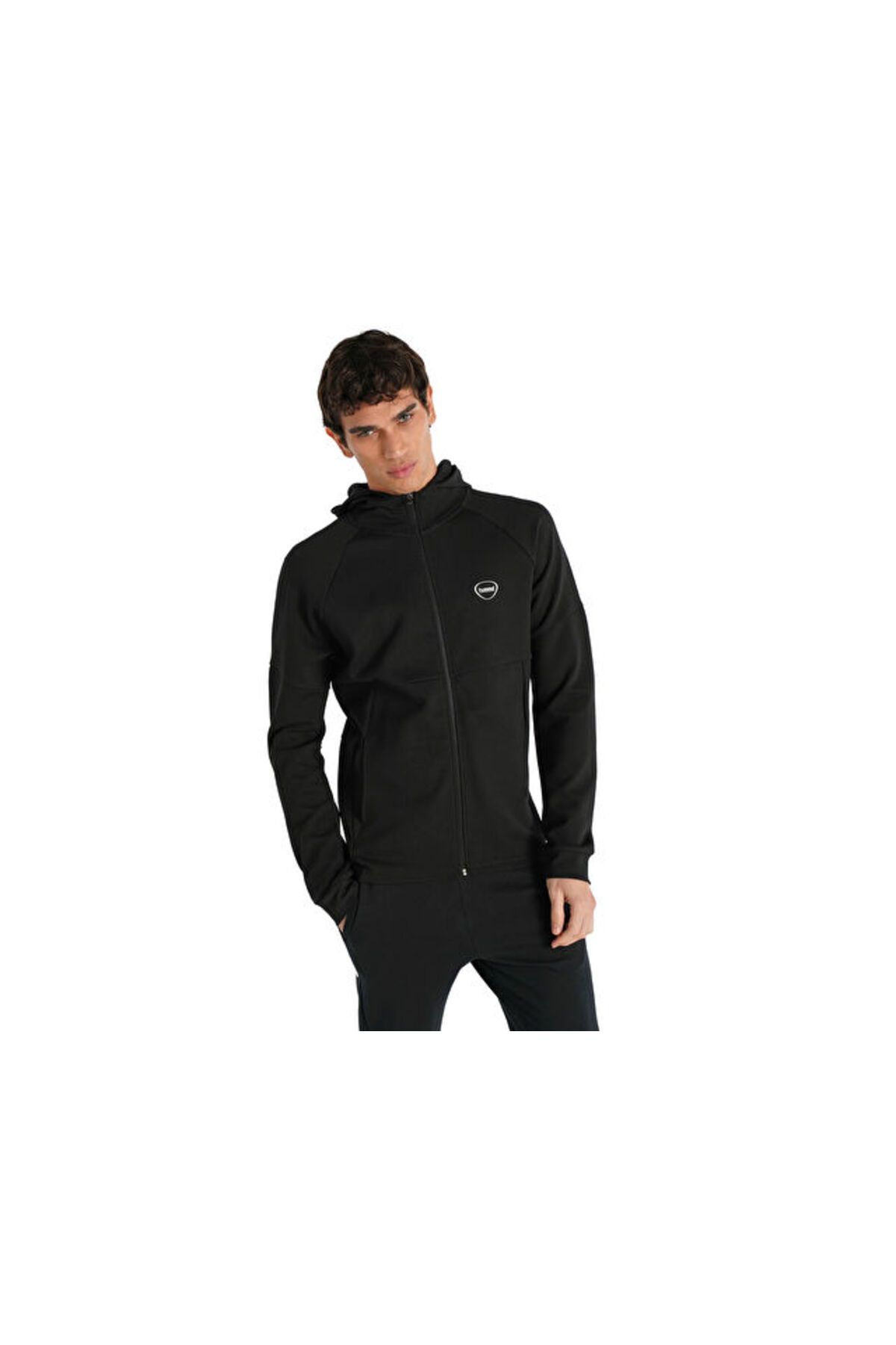 کاپشن راحتی مردانه اینتر زیپ هودی 921257-2001 مشکی hummel