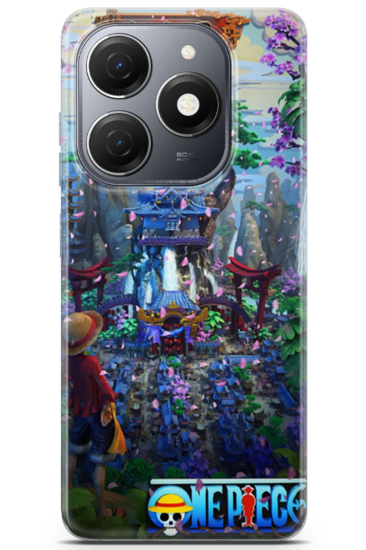 Kordilya Tecno Spark 20 uyumlu Manga 35 UV Kapak One Piece Monkey