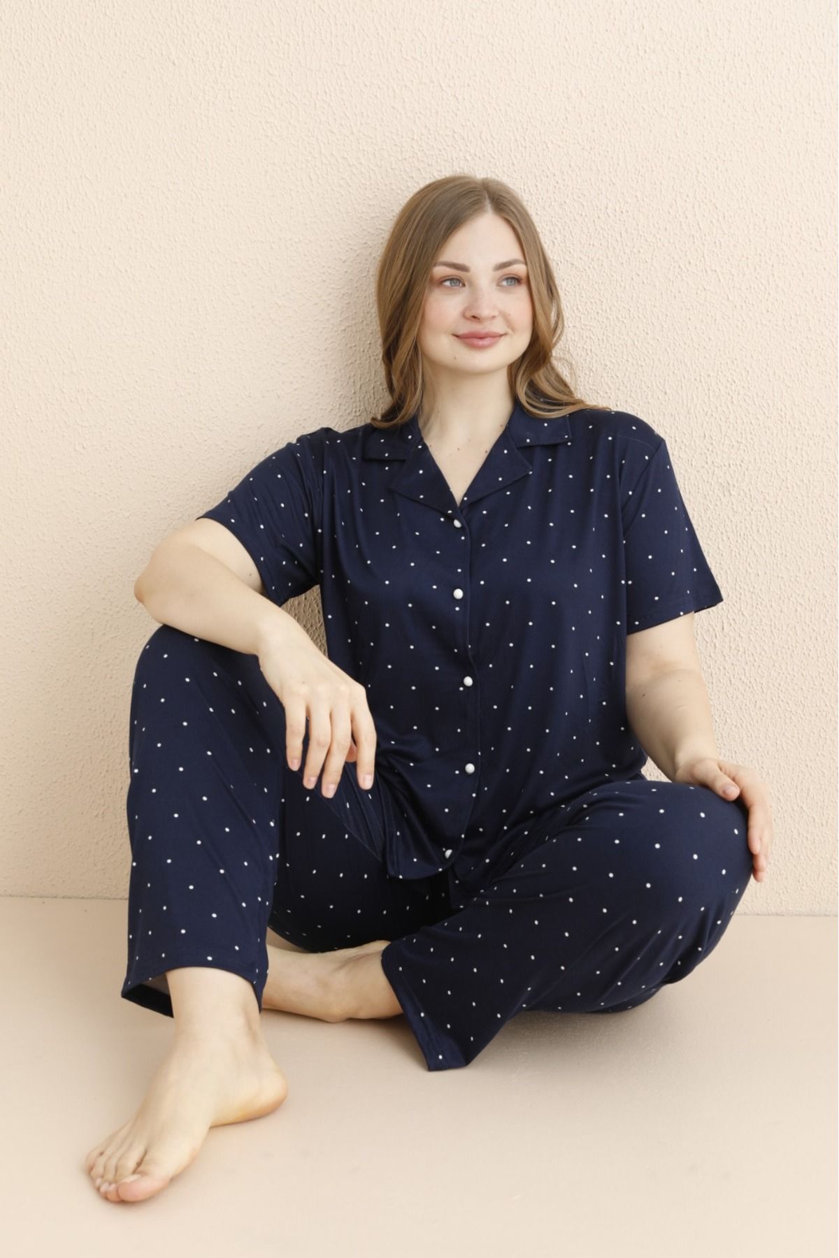 Mihra Stil Mihra 50501-235 Kadın Büyük Beden Pijama Takımı
