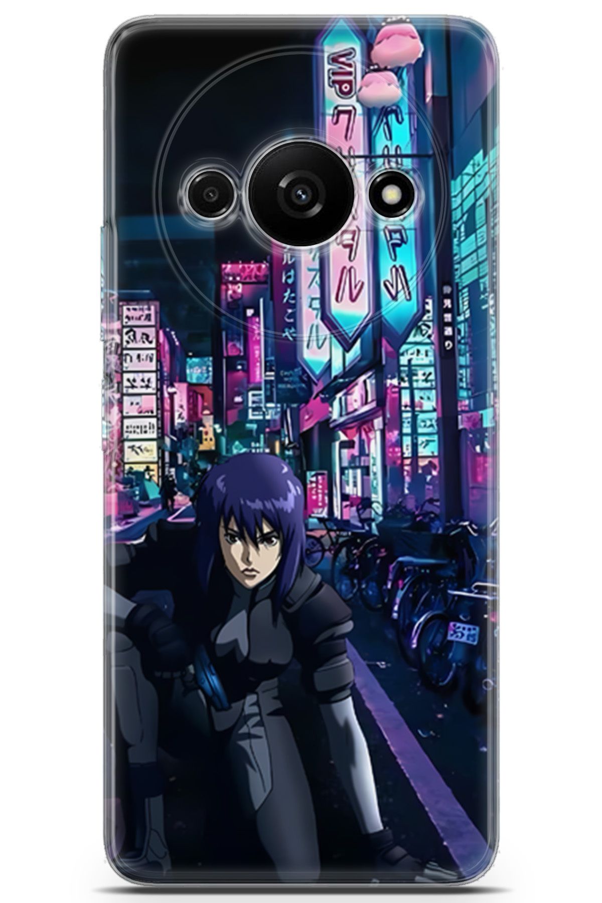 Kordilya Xiaomi Redmi A3 uyumlu Manga 17 UV Kapak Cyberpunk Ghost in the shell