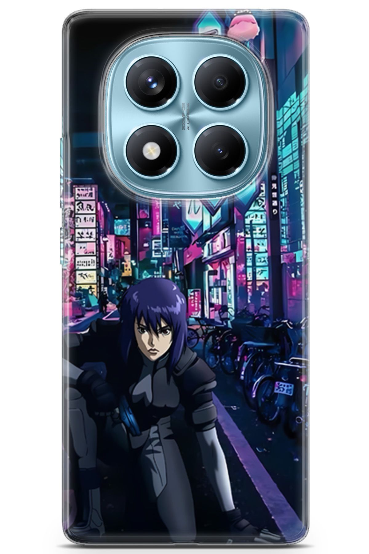 Kordilya Xiaomi Redmi Note 14 Pro 4G uyumlu Manga 17 HD Premium Cyberpunk Ghost in the shell