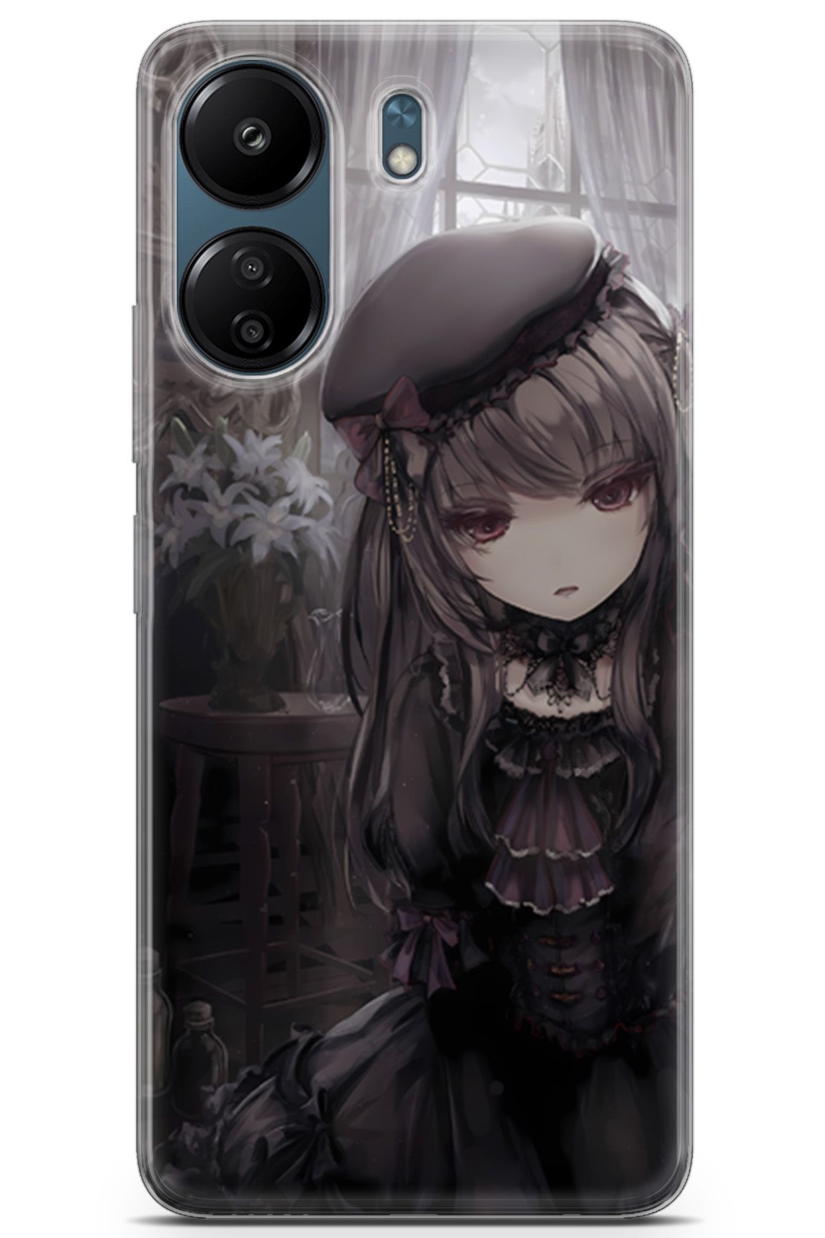 Uvilda Xiaomi Redmi 13C uyumlu Girls 33 HD Tasarım Gotik Anime