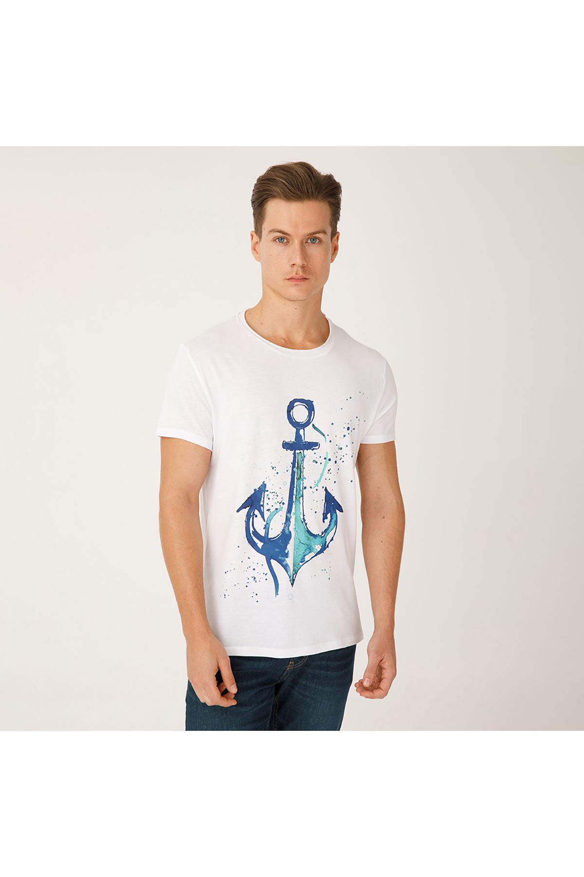 ANEMOSS-Anchor Crew Neck Mens T Shirt 4