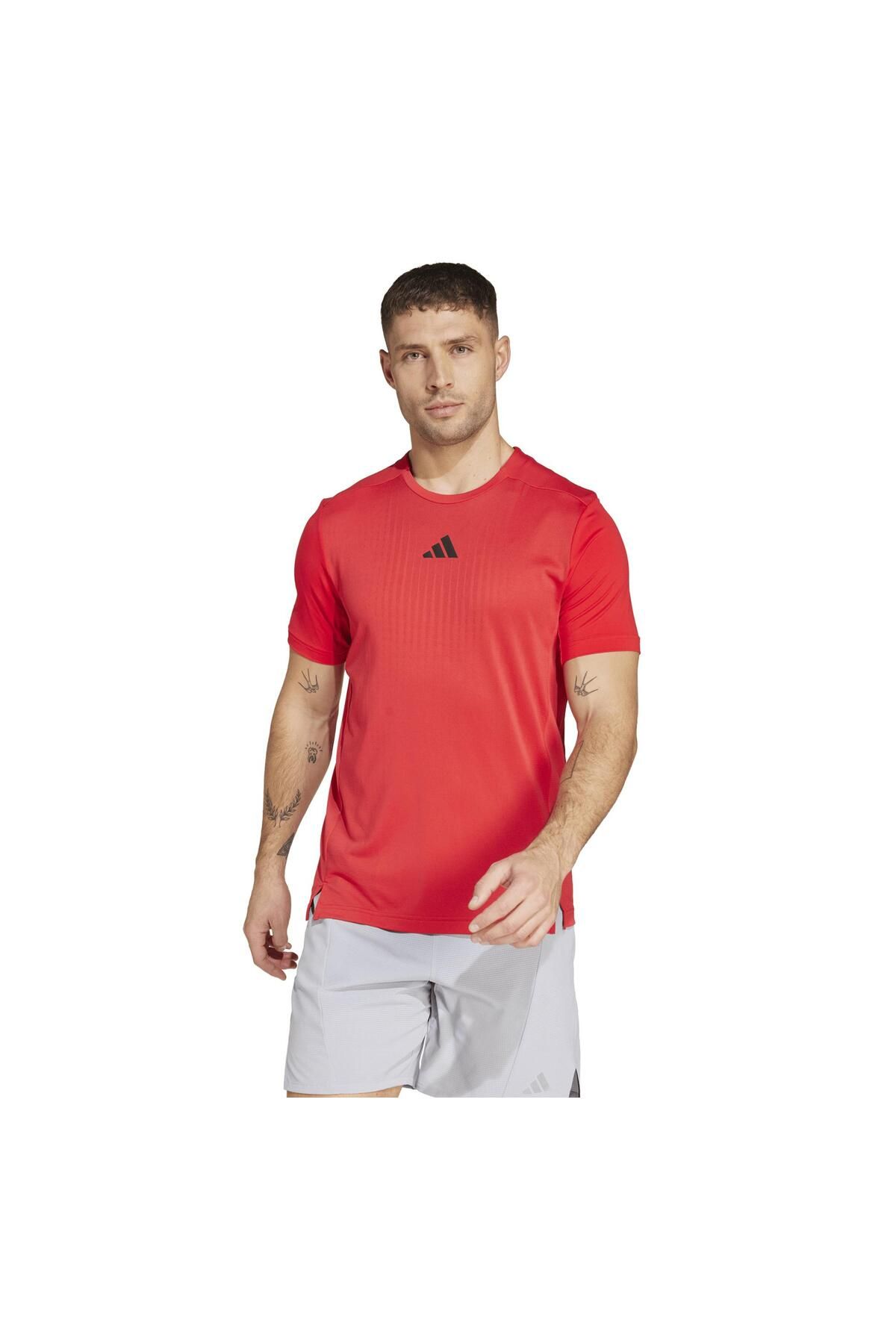 adidas JI8194-E adidas Aırchıll Tee Erkek T-Shirt Kırmızı