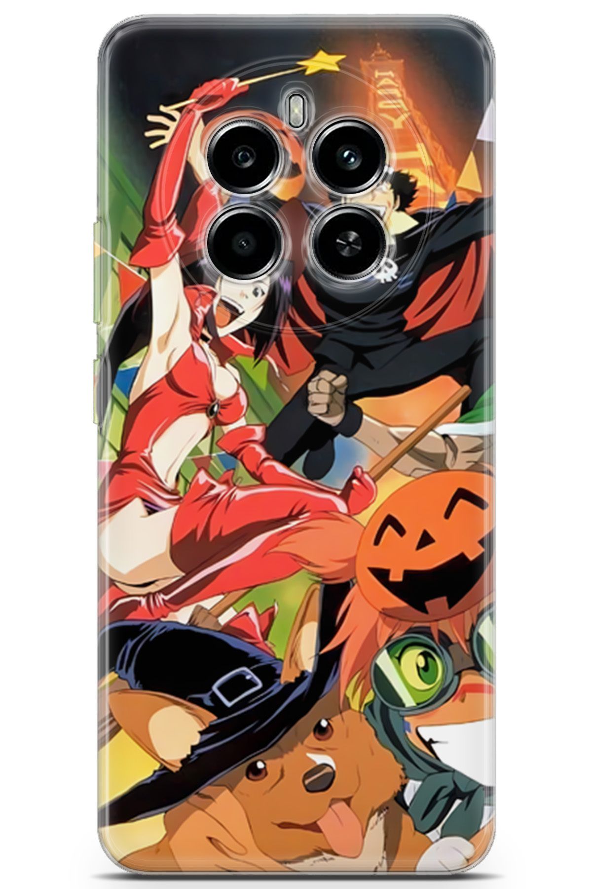 Kordilya Realme 12 4G uyumlu Manga 28 Parlak Baskılı Cowboy Bebop Kırmızı