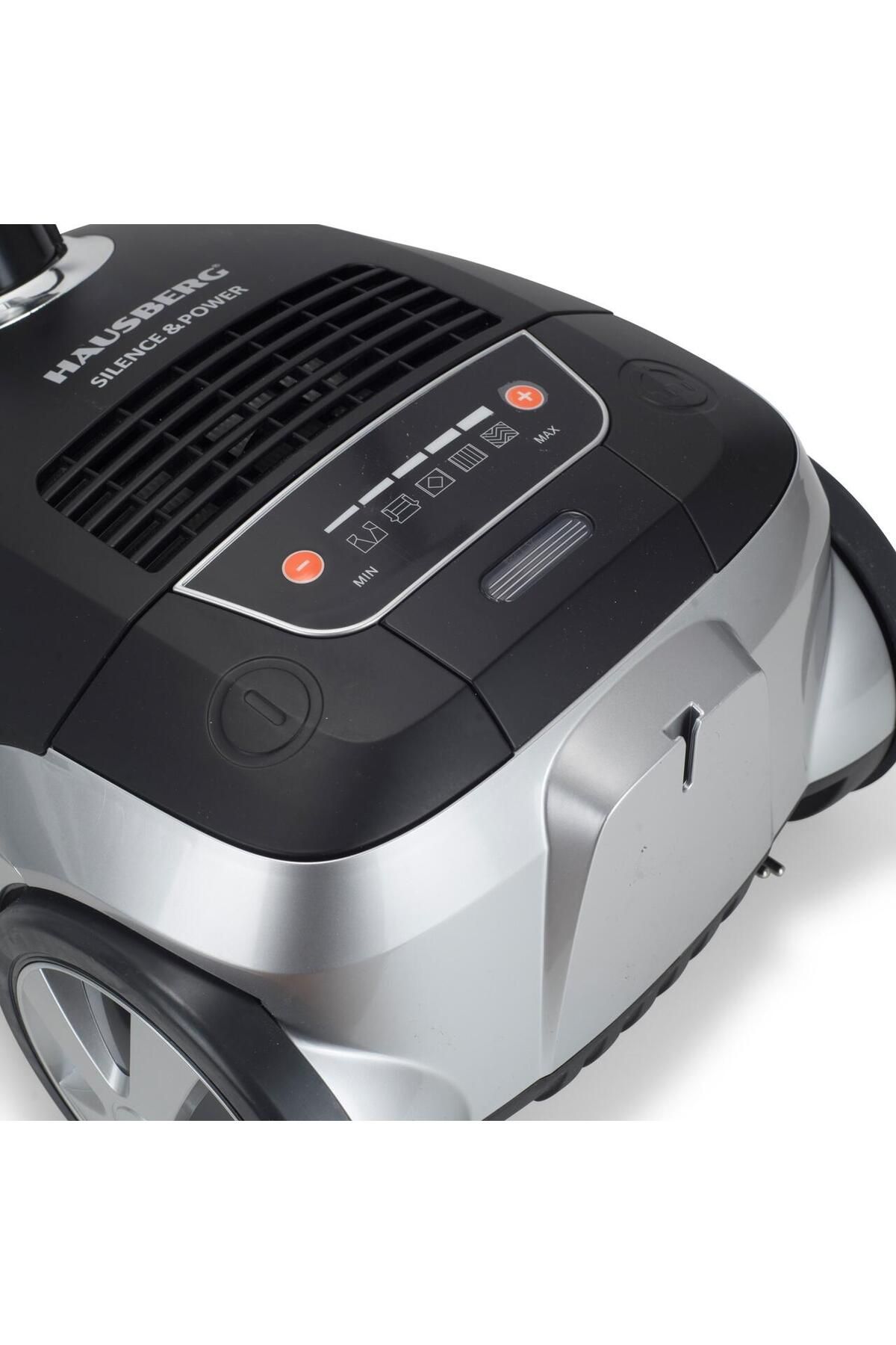 Hausberg-Aspirator Profesional Cu Sac Hb-2875ng, 2400 W, Zgomot 70db, 4l, Filtru Hepa, 5 Nivele,5 M, Display 8