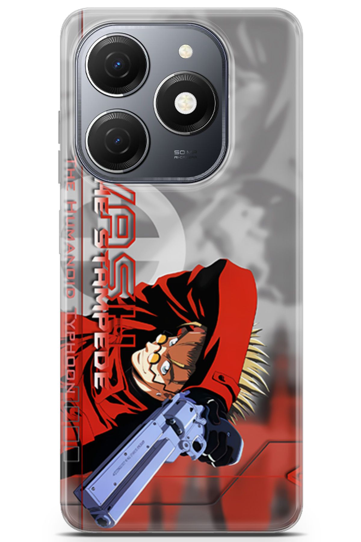 Kordilya Tecno Spark 20 uyumlu Manga 6 HD Tasarım Trigun The Stampede