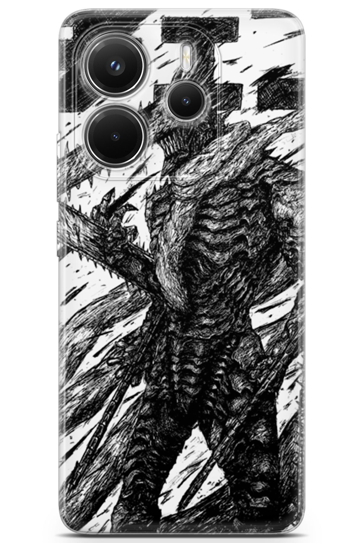 Kordilya Xiaomi Redmi Note 14 4G uyumlu Manga 38 TPU Chainsaw Denji