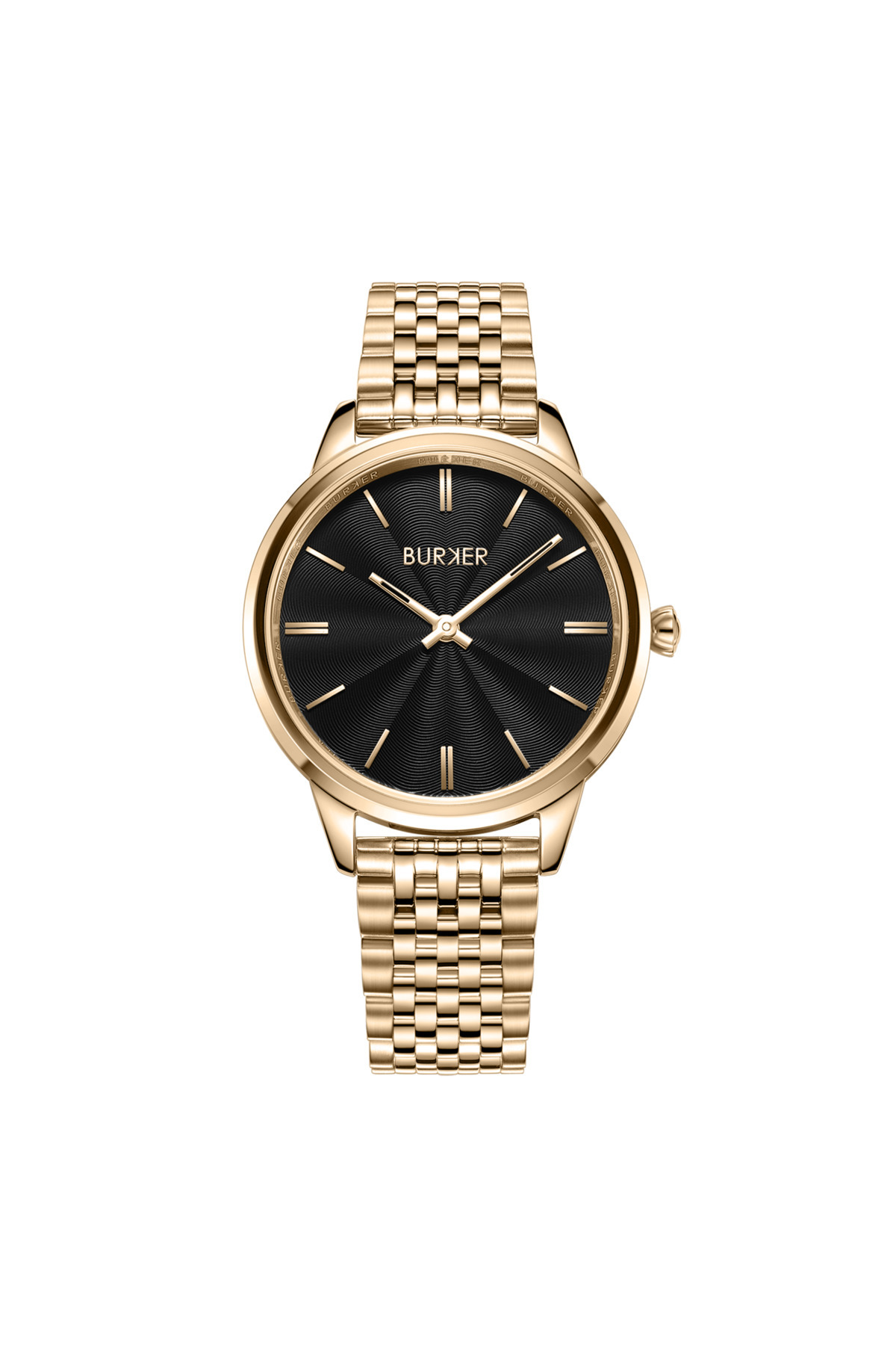 Burker Damenuhr Emily Schwarz Gold Silber