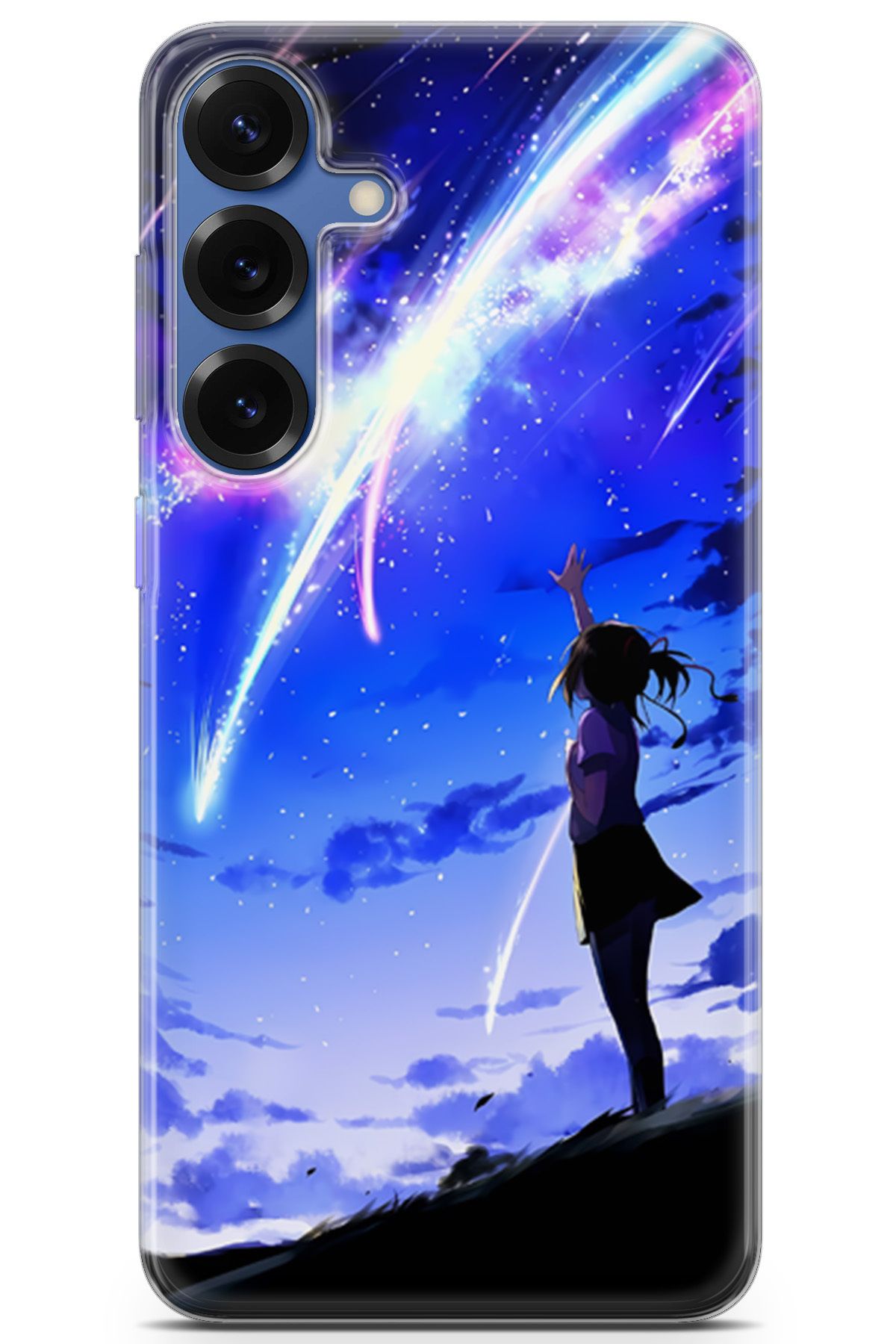 Uvilda Samsung Galaxy S25 Plus uyumlu Girls 13 HD Desenli Yıldızlar ve Genç Kız