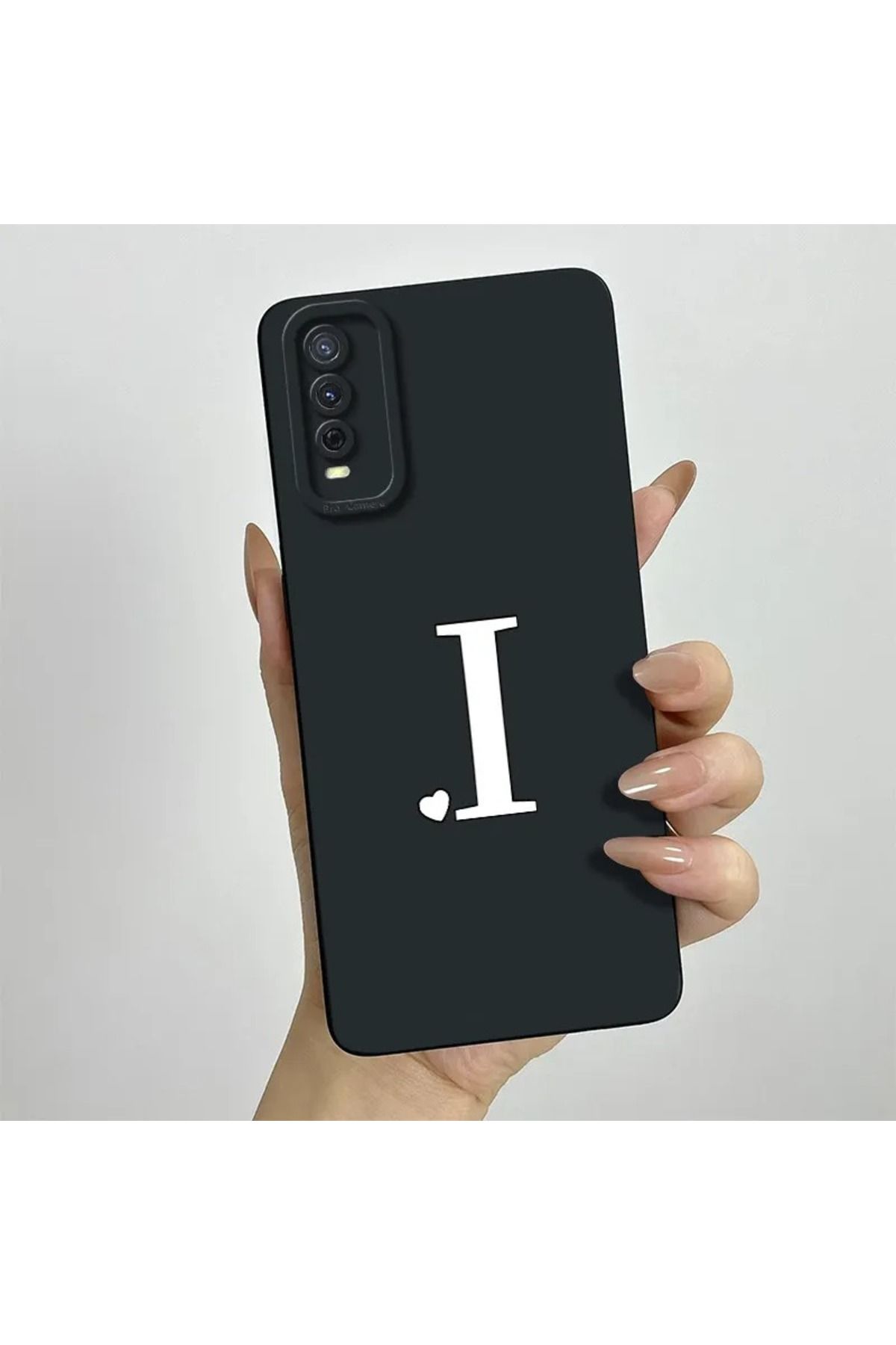 Rotaks Vivo Y11S - Y20 - Y20S Uyumlu Harfli Taç Baskılı Kişiye Özel Silikon Telefon Kılıfı - I