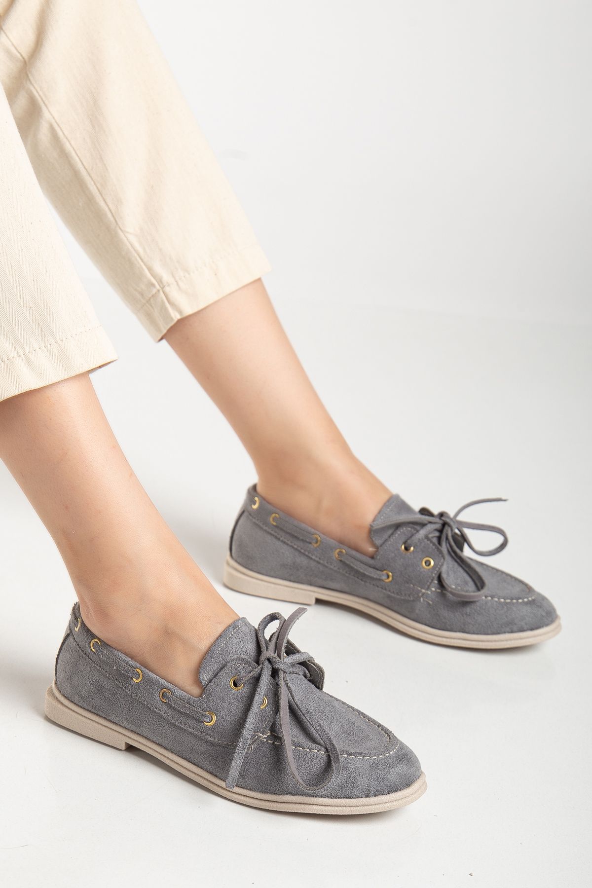 Genetti Kadın Klasik Timberlnd Muadil Model Loafer Ayakkabı Gen2283