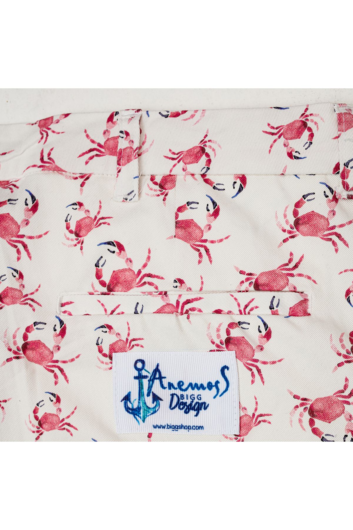 ANEMOSS-Crab Patterned Men's Shorts S 6