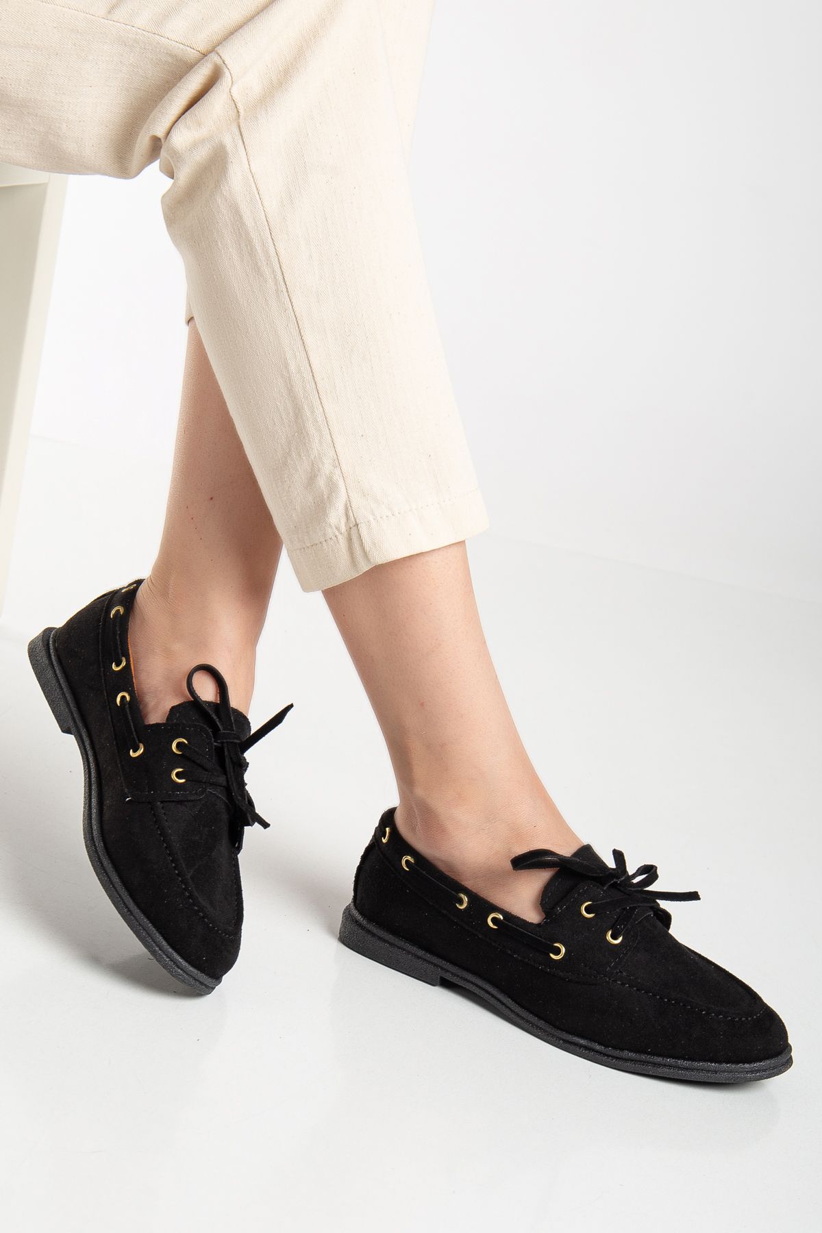 Genetti Kadın Klasik Timberlnd Muadil Model Loafer Ayakkabı Gen2283