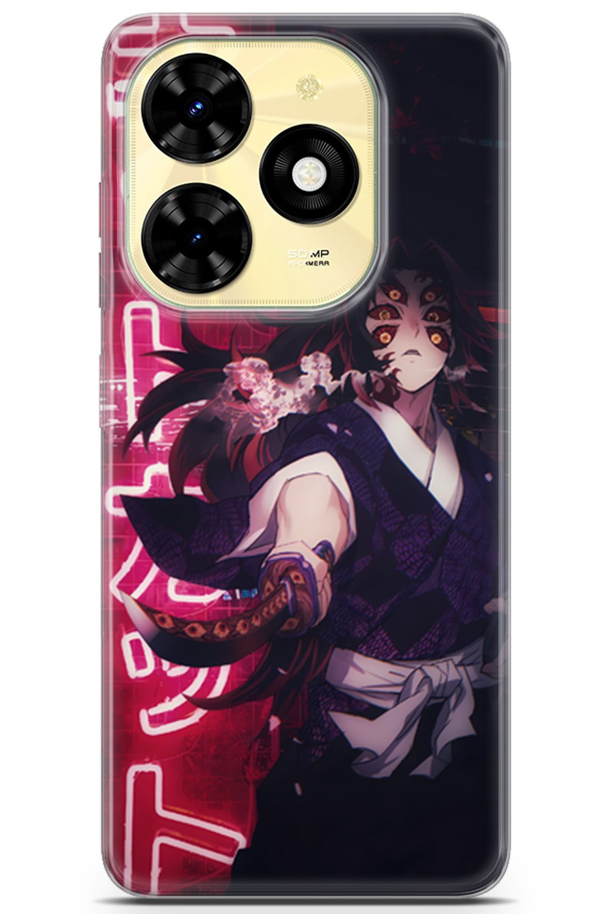 Kordilya Tecno Spark 20C uyumlu Manga 27 Renkli Tasarım Kokushibou Demon