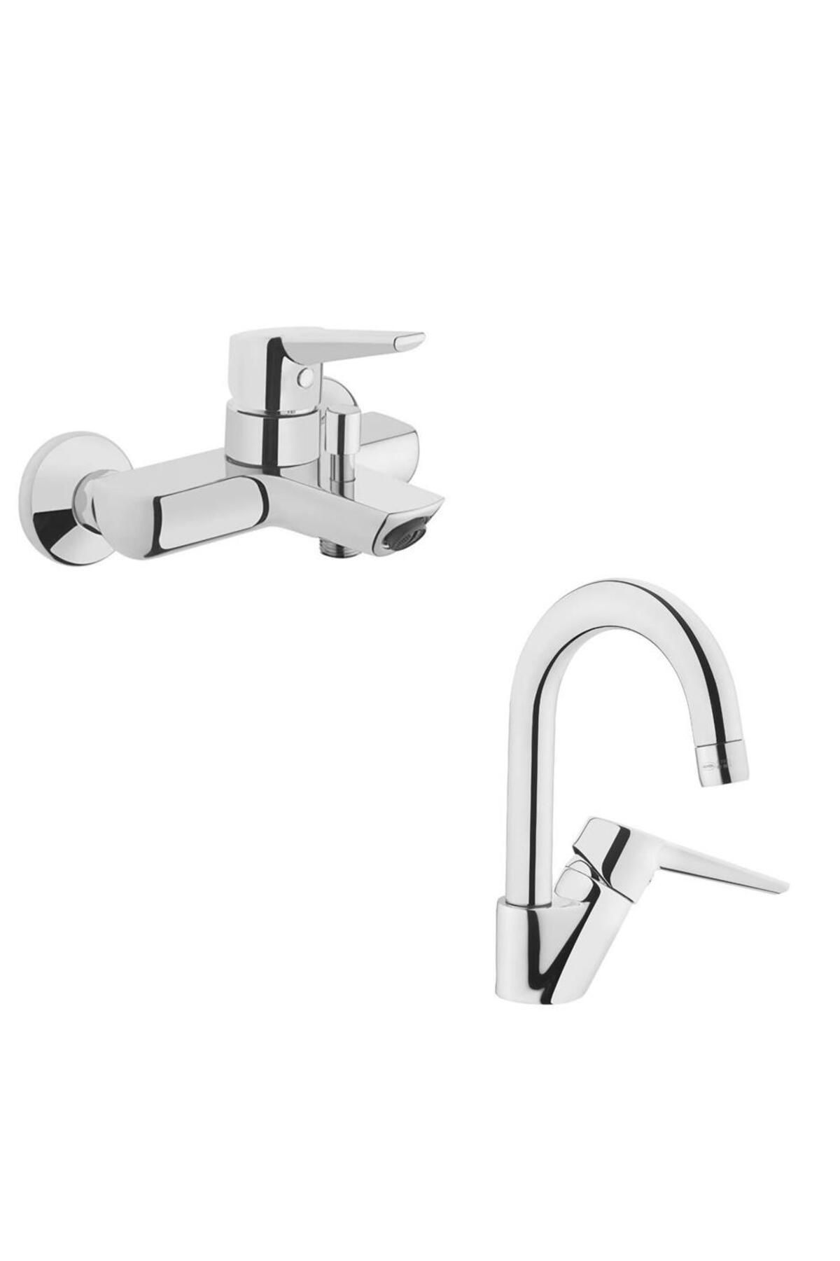 Artema Solid S Banyo Bataryası + Kuğu Lavabo Bataryası Set