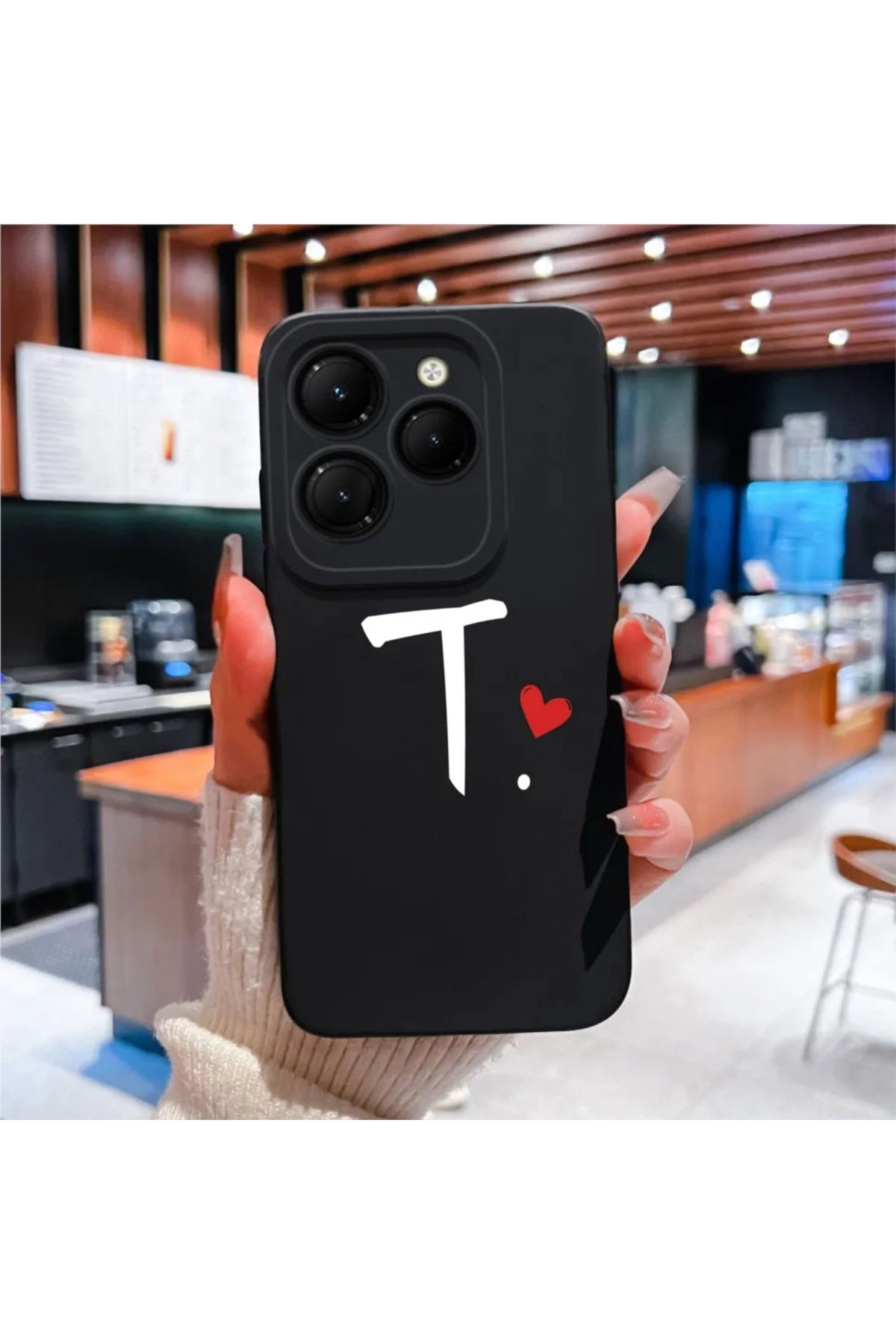 Rotaks Omix X7 Uyumlu Harfli Taç Baskılı Kişiye Özel Silikon Telefon Kılıfı - T