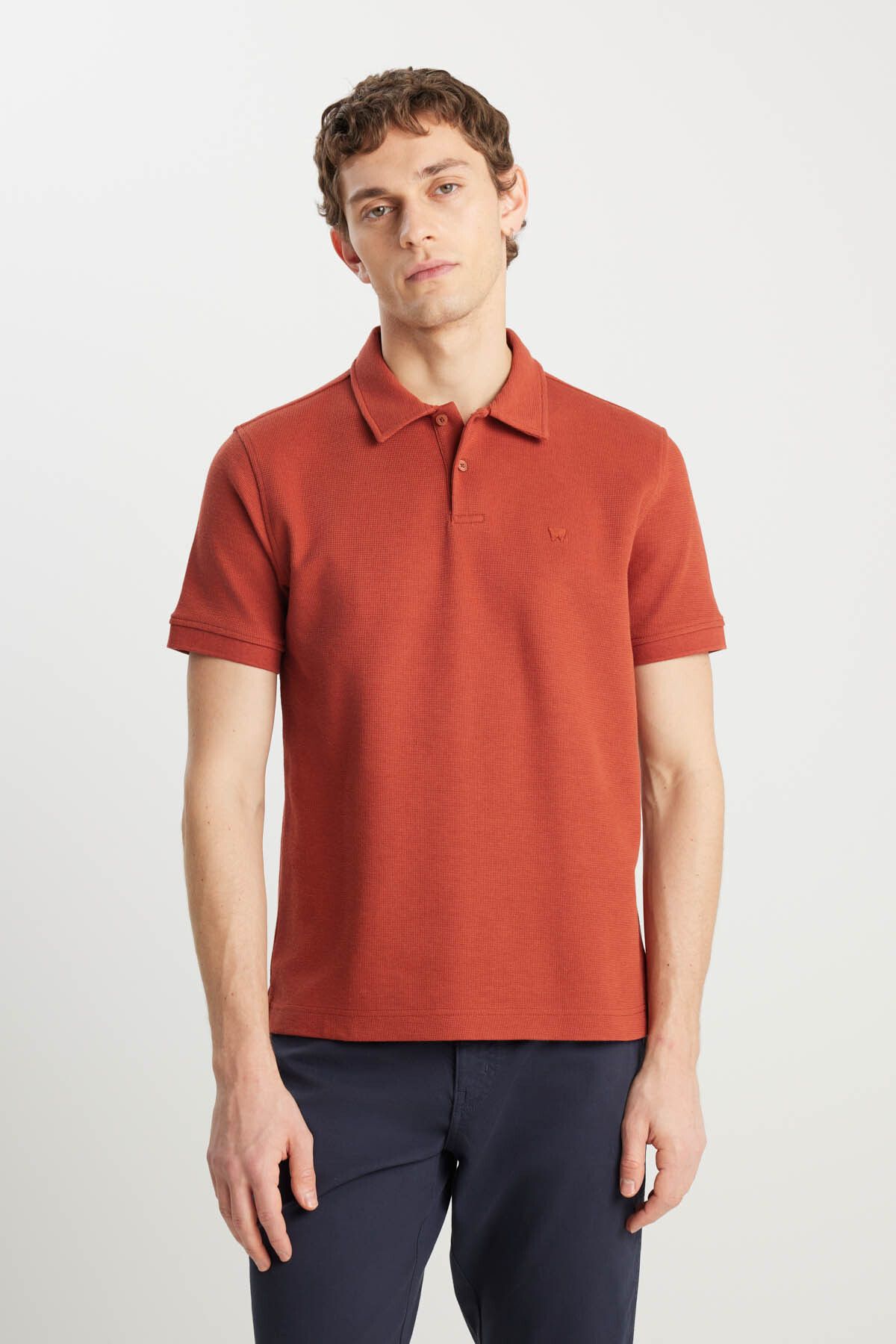 WRANGLER Regular Fit Kiremit Erkek Polo Yaka T-shirt W2510720222