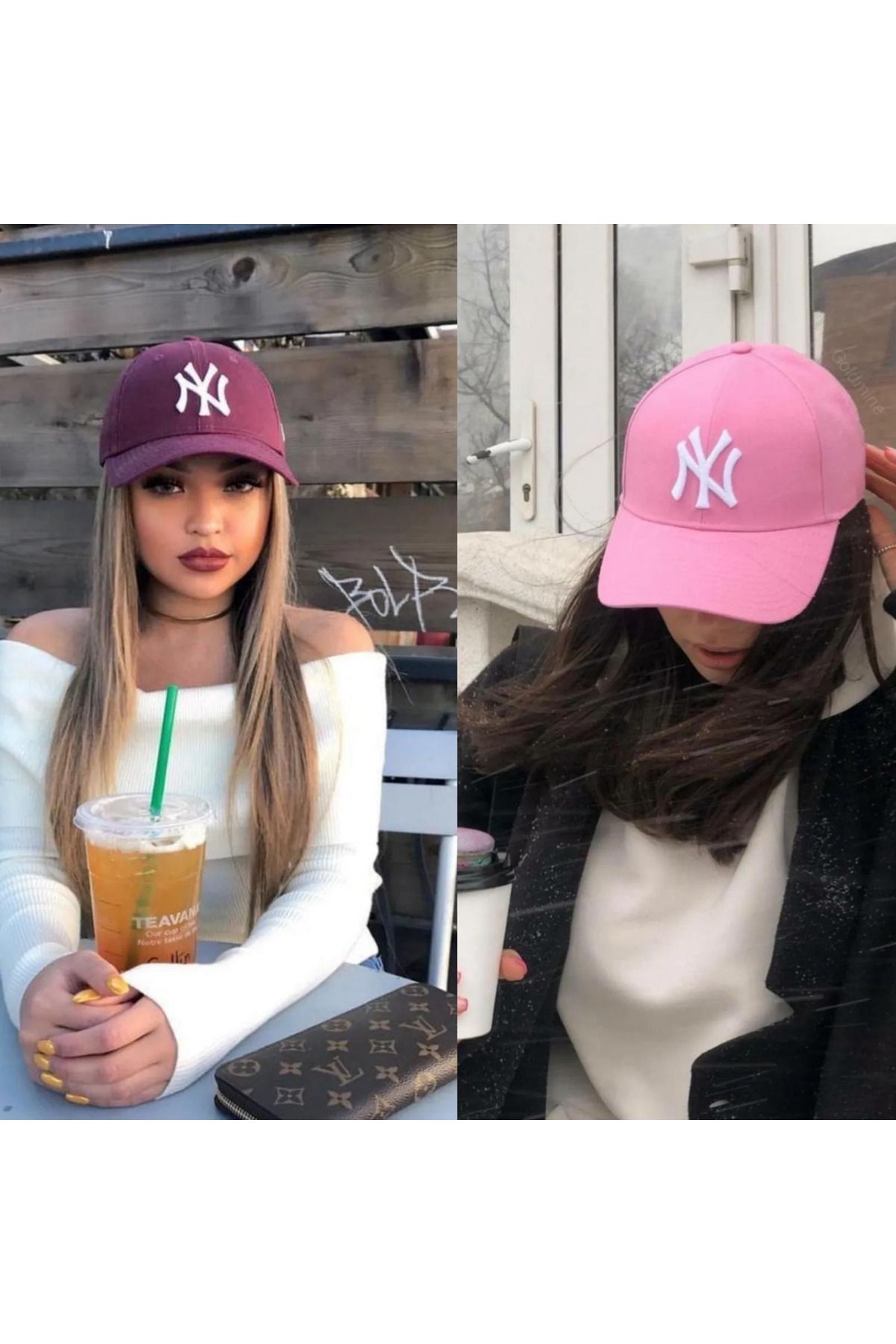 Wearflawless 2'li Takım Kadın Günlük Beyzbol NY Şapka