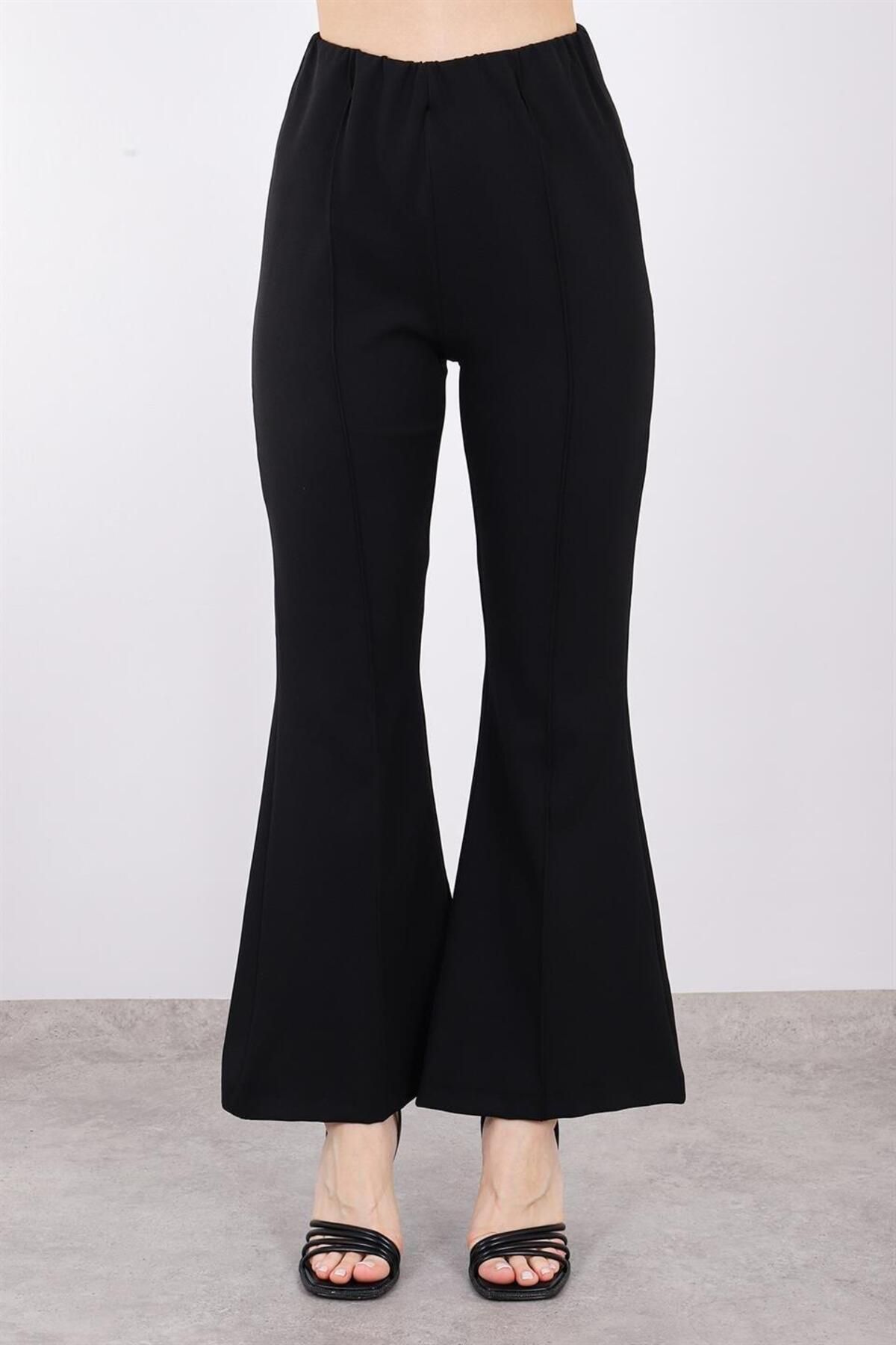 Puane Kadın Trousers Yüksek Bel Lastikli İspanyol Pantolon Soul 18114