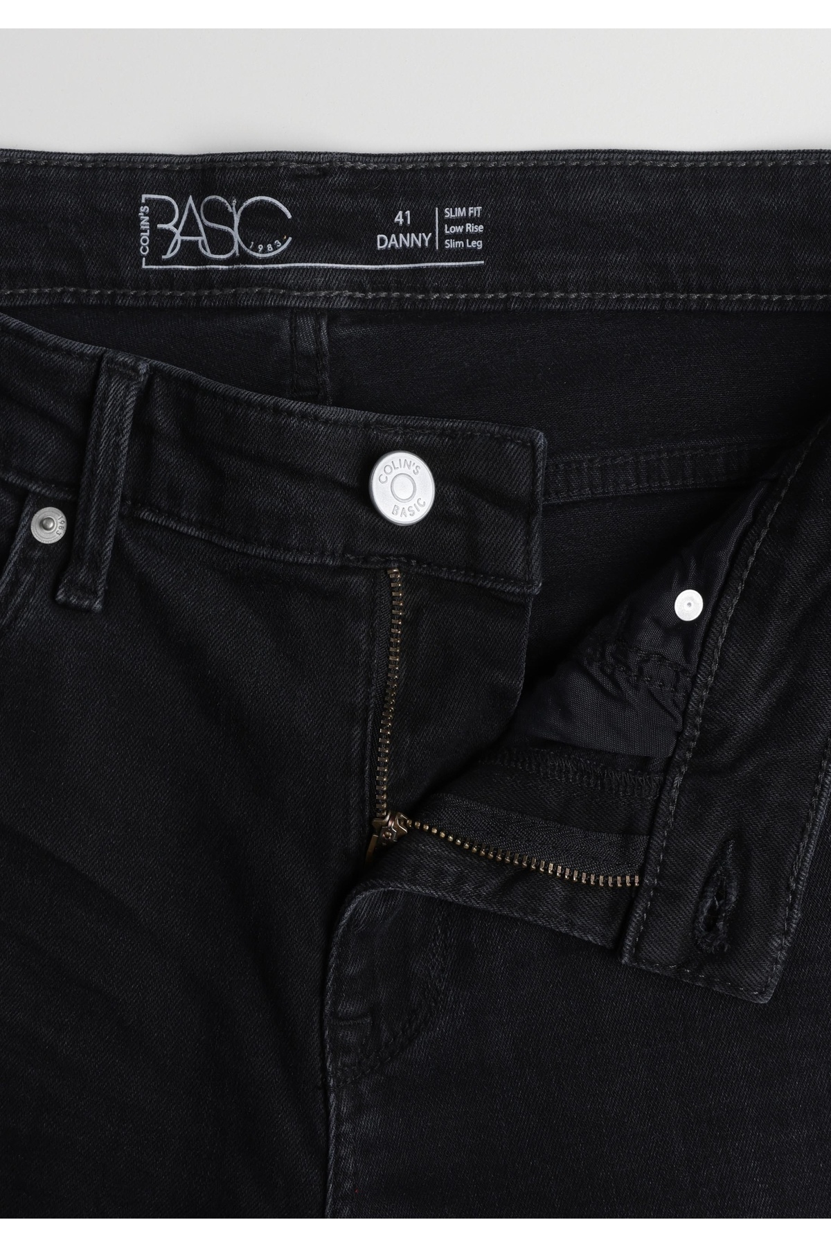 Colin's-Pantaloni slim din denim pentru bărbați, cu talie joasă, cu picioare înguste 8