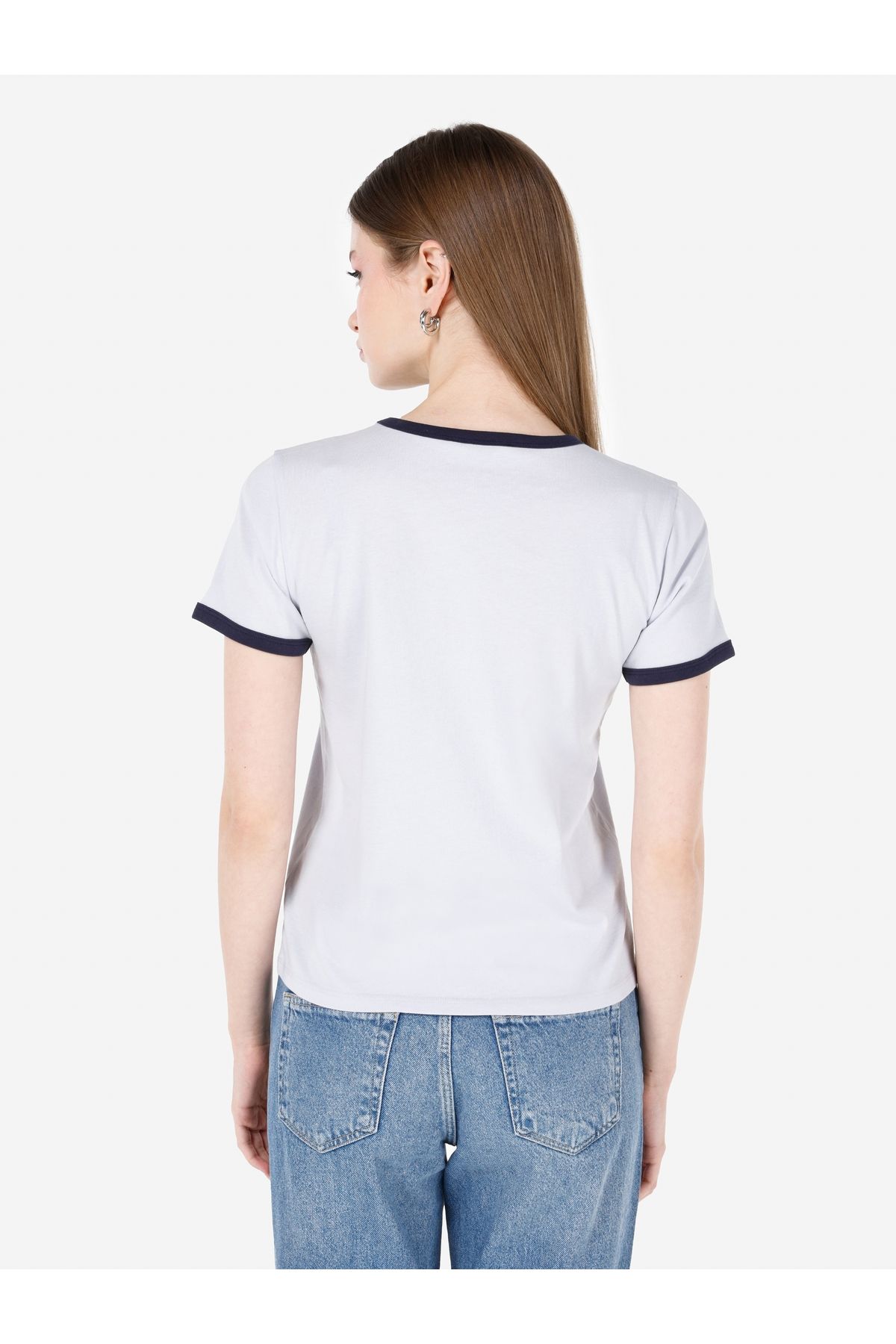 Colin's-Tricou albastru de damă - mâneci 2