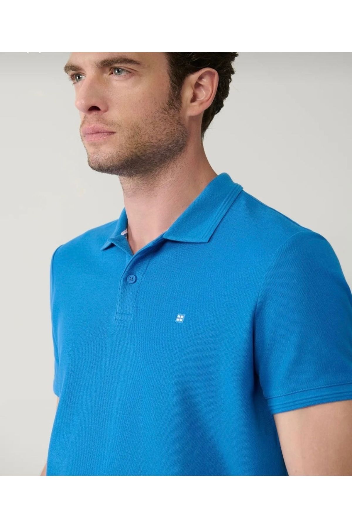 MENA Saks Kıvrılmayan Polo Yaka %100 Pamuk T-Shirt