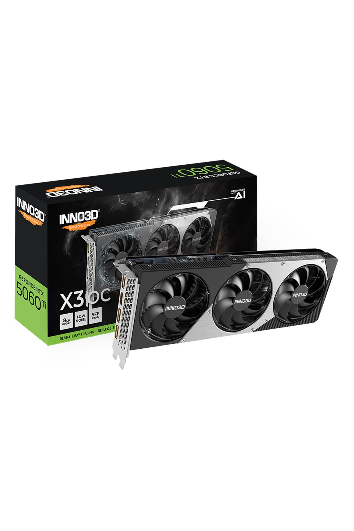 INNO3D GeForce RTX5060Ti 8GB Twin X3 OC 128Bit GDDR7 Ekran Kartı N506T3-08D7X-193075L
