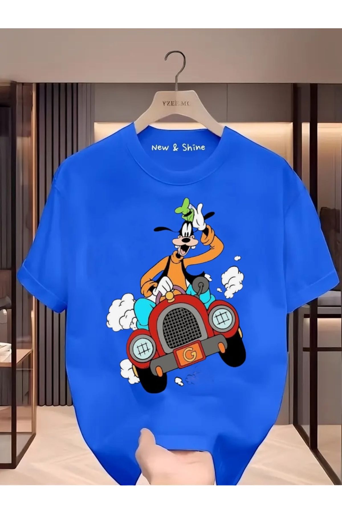 New Shine Goofy Baskılı Büyük Beden Oversize T-Shirt