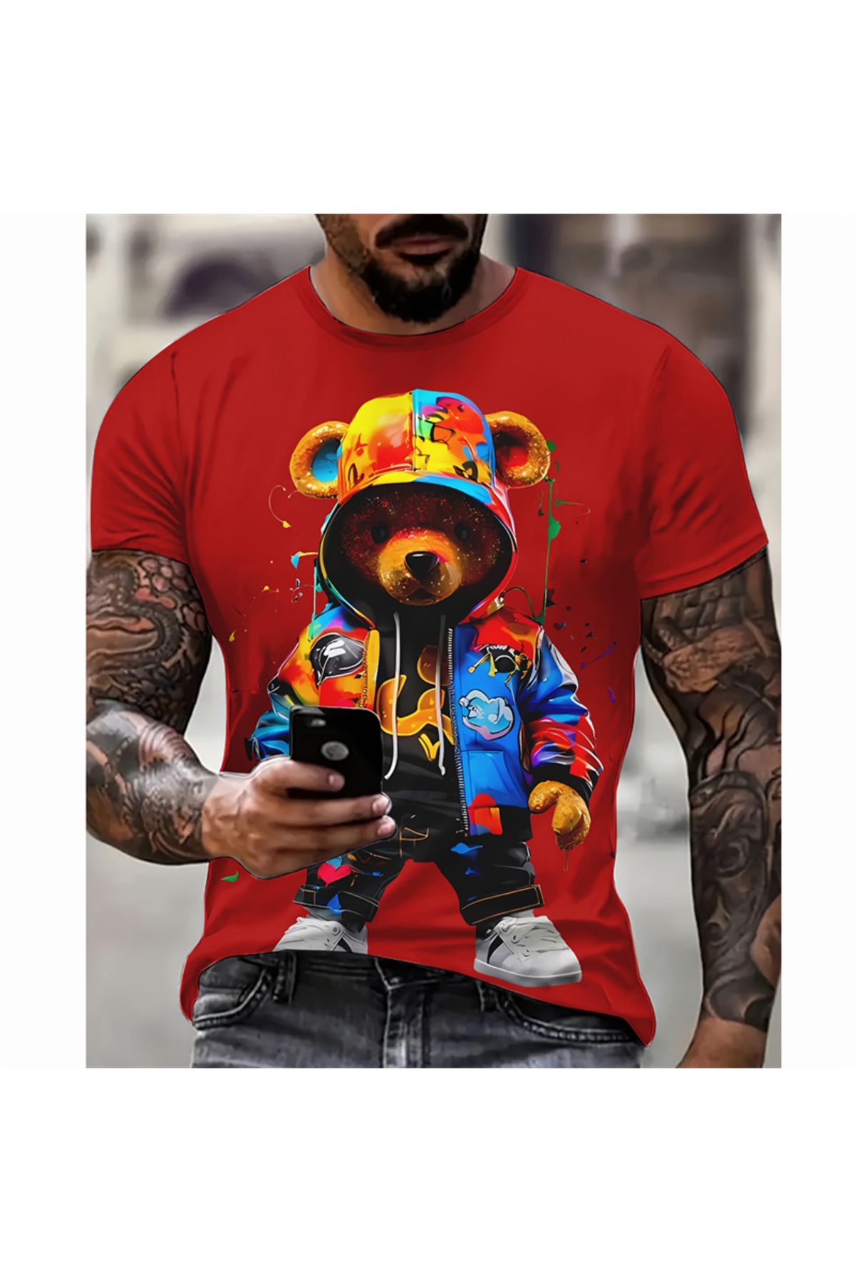 ship master Unisex Baskı Detaylı Oversize Basit T-shirt
