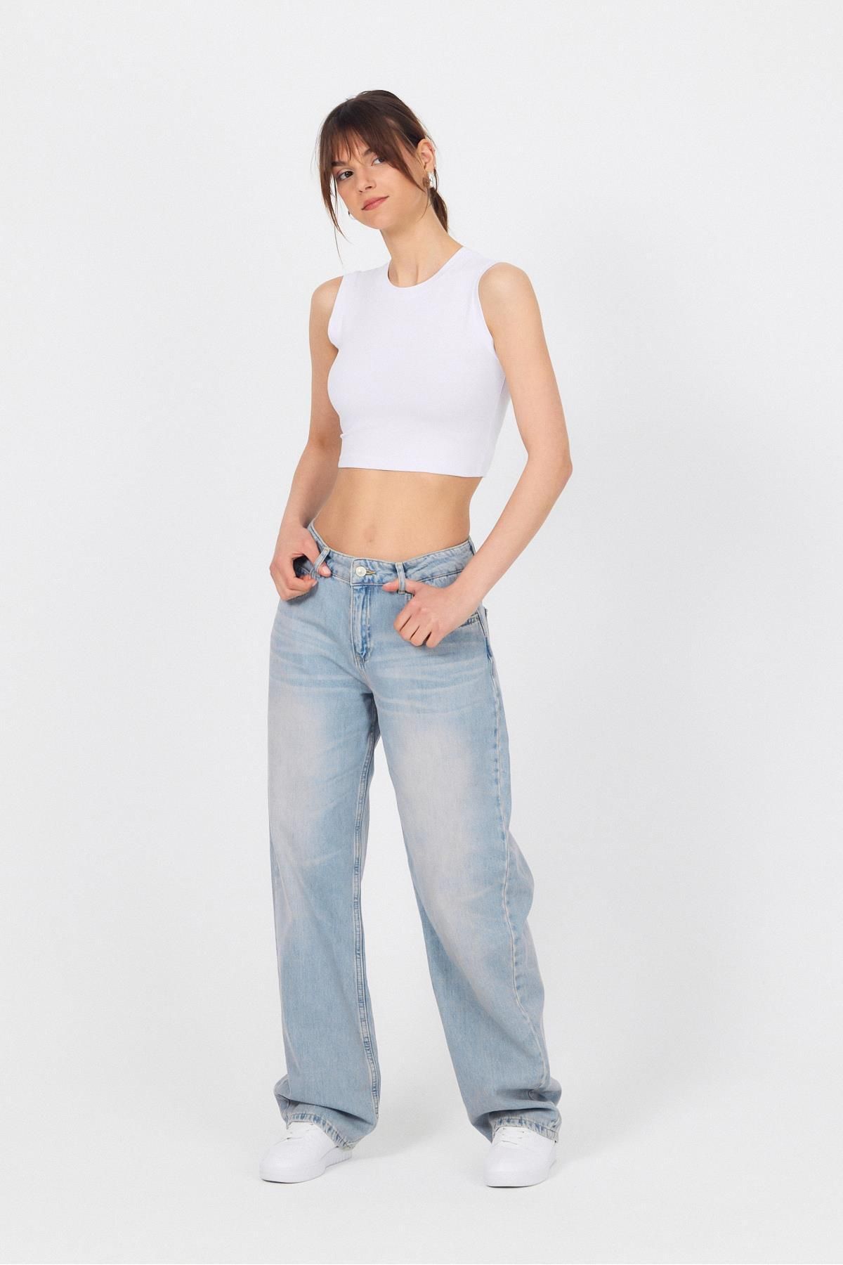 Rays-White Crew Neck Crop Tank Top 9189m 2