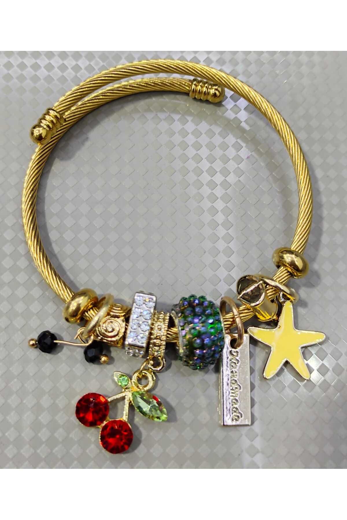 YDSACCESSORY Çelik Kadın Charm Gold Bileklik Pand0ra