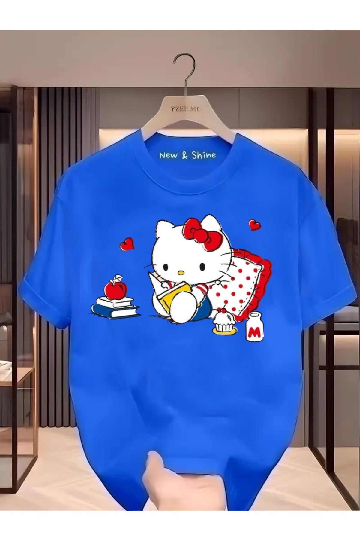 New Shine Hello Kitty Baskılı Oversize T-Shirt