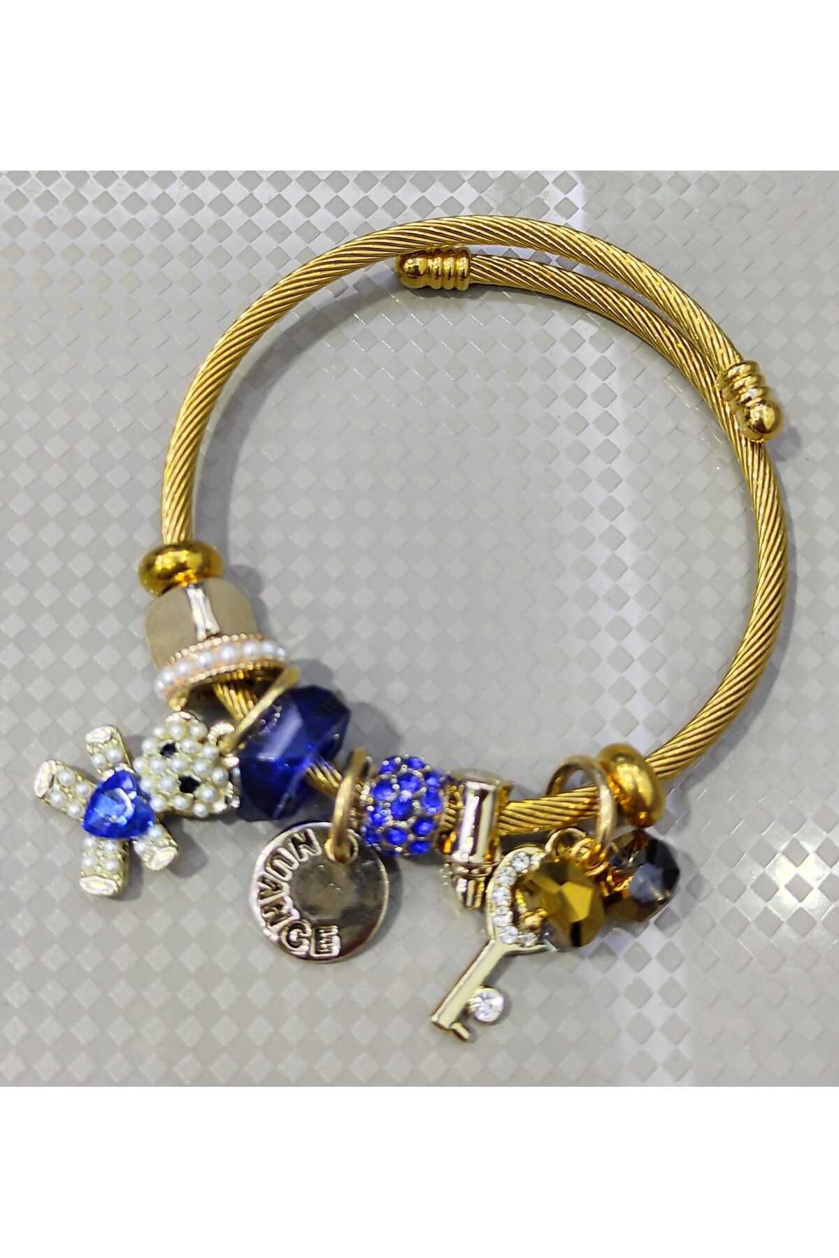 YDSACCESSORY Çelik Kadın Charm Gold Bileklik Pand0ra