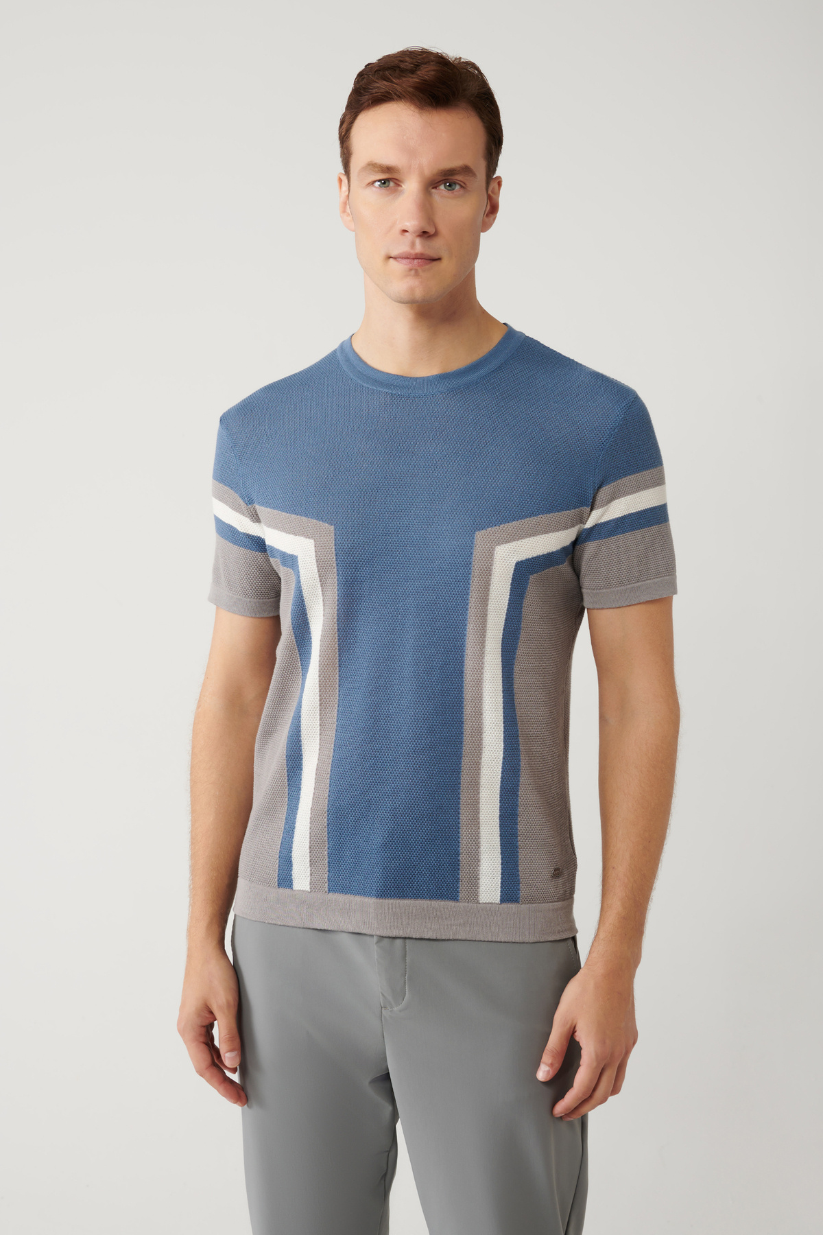 Avva-Чоловічий трикотаж Indigo Soft Touch - футболка A41y5012 3