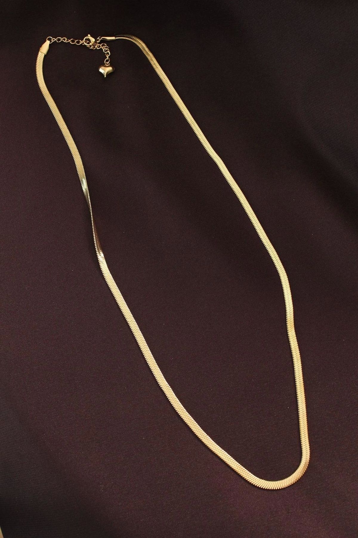 TakıDolabı Çelik Altın Renk 60 cm İtalyan Zincir Kolye