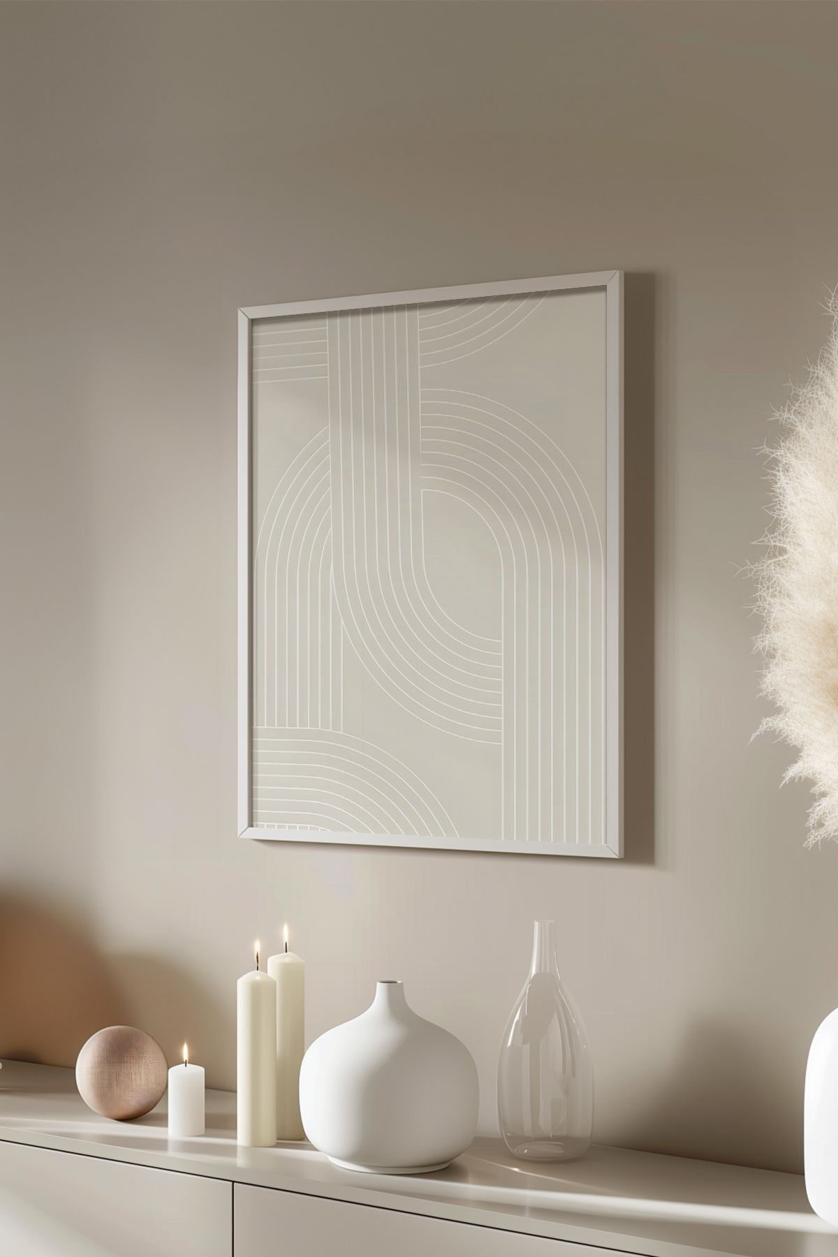 Basquiart Bohemian Serisi Beyaz Çerçeveli Poster, Tablo No:156