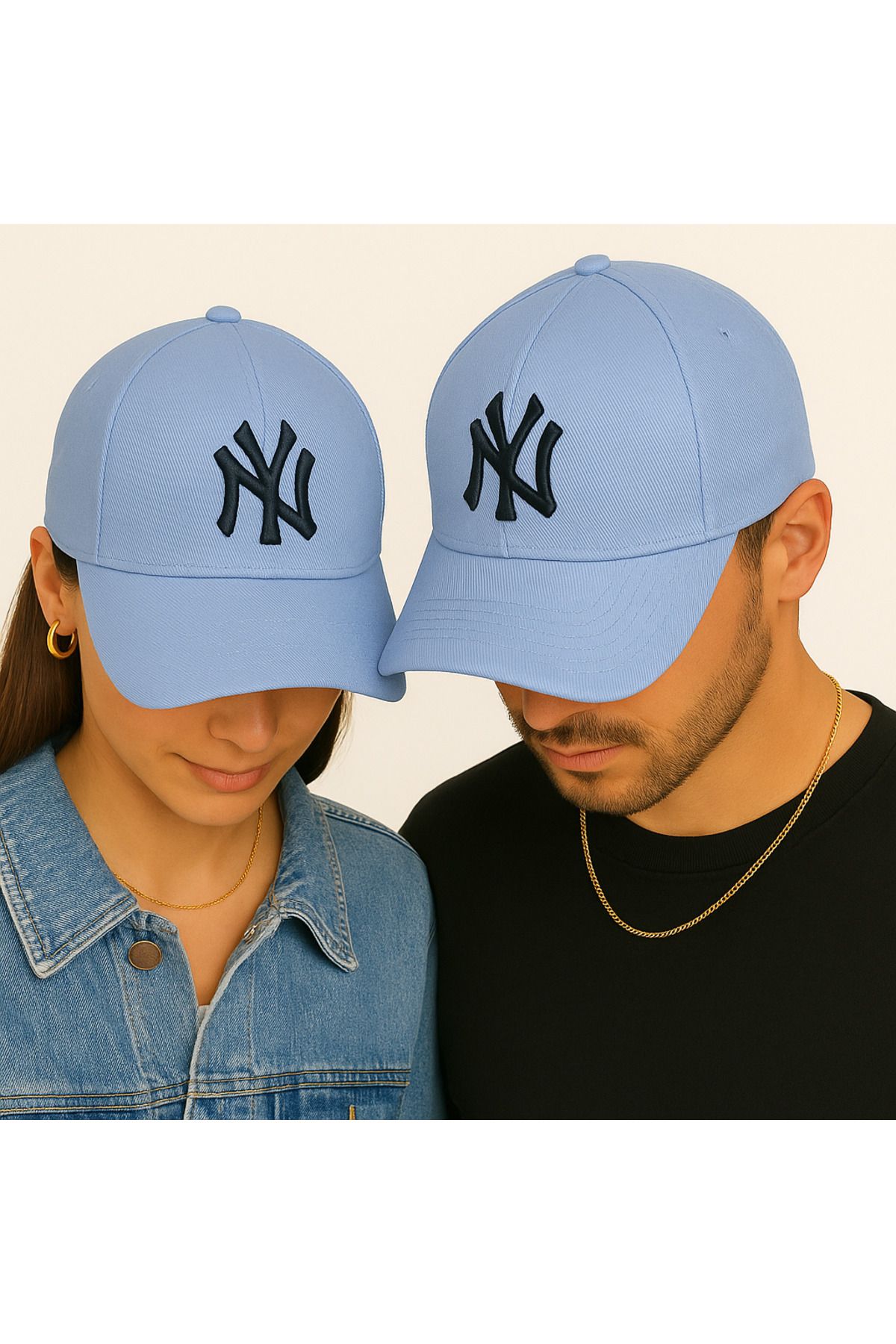 SFCOLLECTION Unisex Spor Şapka Ny New York 2’li Set Şapka